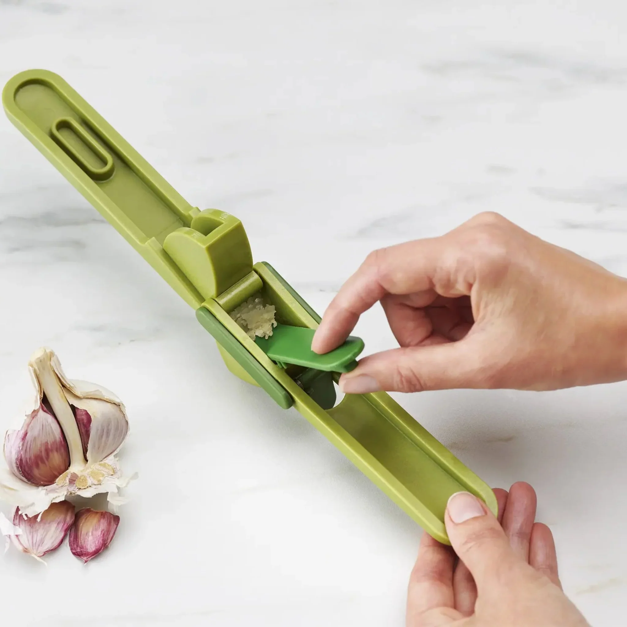 Joseph Joseph Green Clean Force Garlic Press - Clean Force Garlic Press Green - Image 3