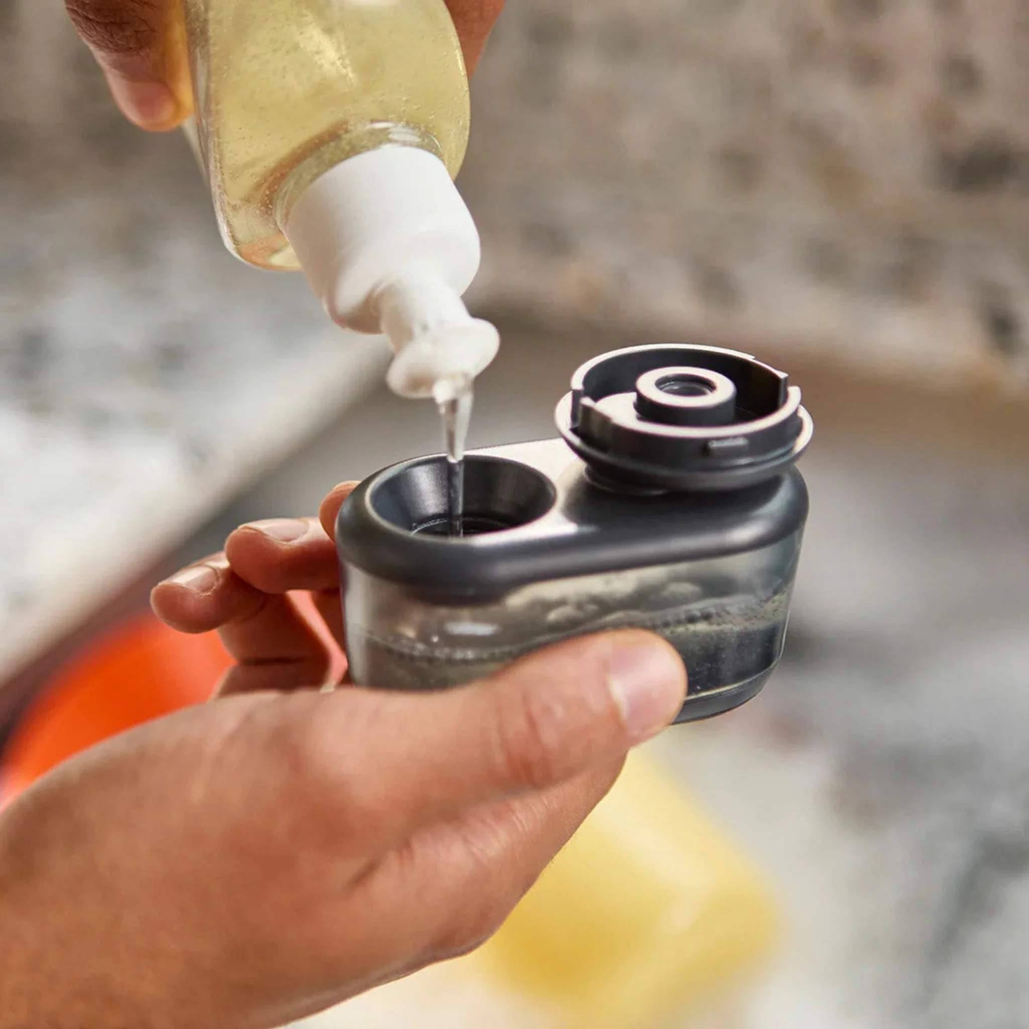 Joseph Joseph Grey Soap Dispensing Washing Up Brush With Stand - Soap Dispensing Palm Brush w/Dock - Image 3