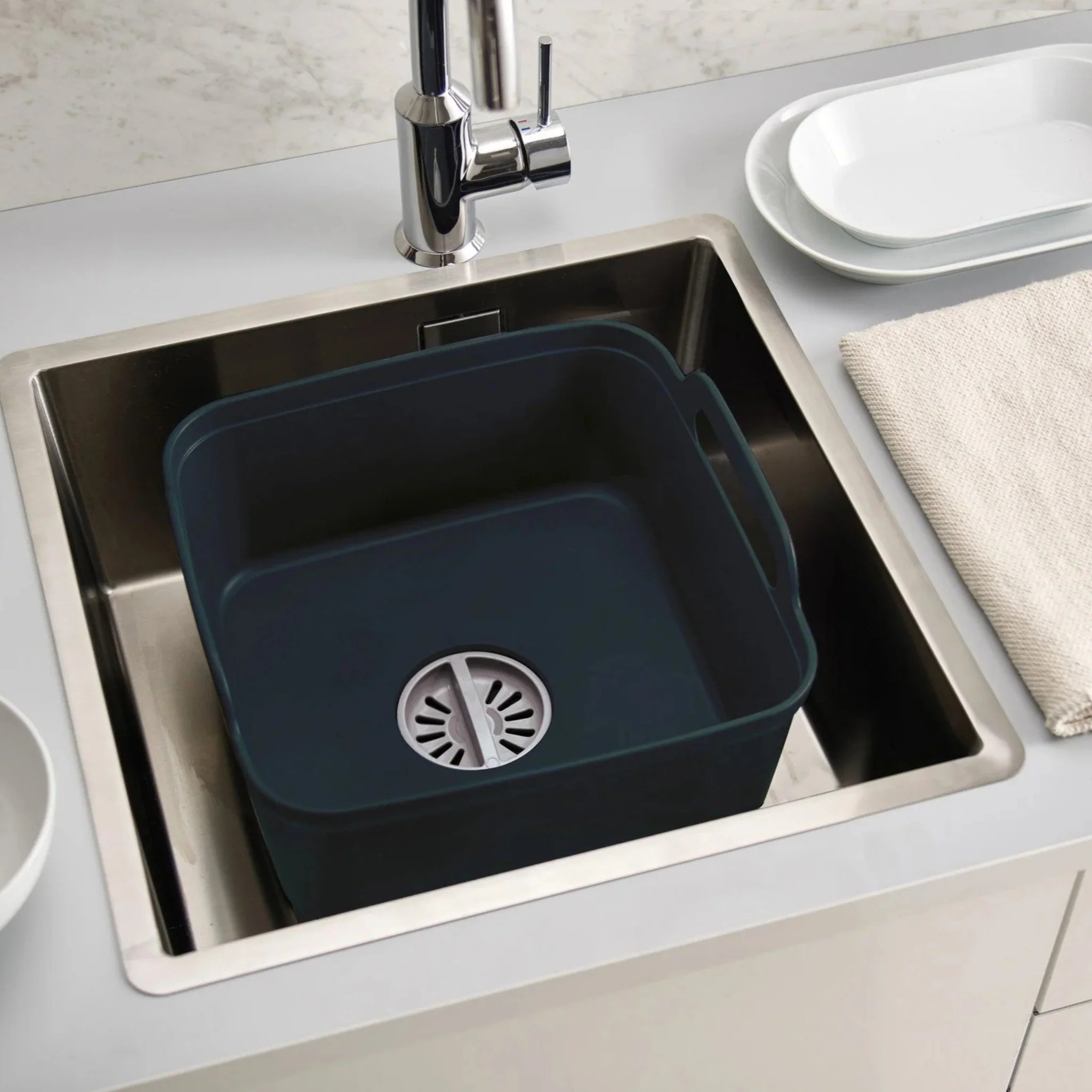 Joseph Joseph Grey Washing Up Bowl - Wash & Drain Wash Up Bowl Grey