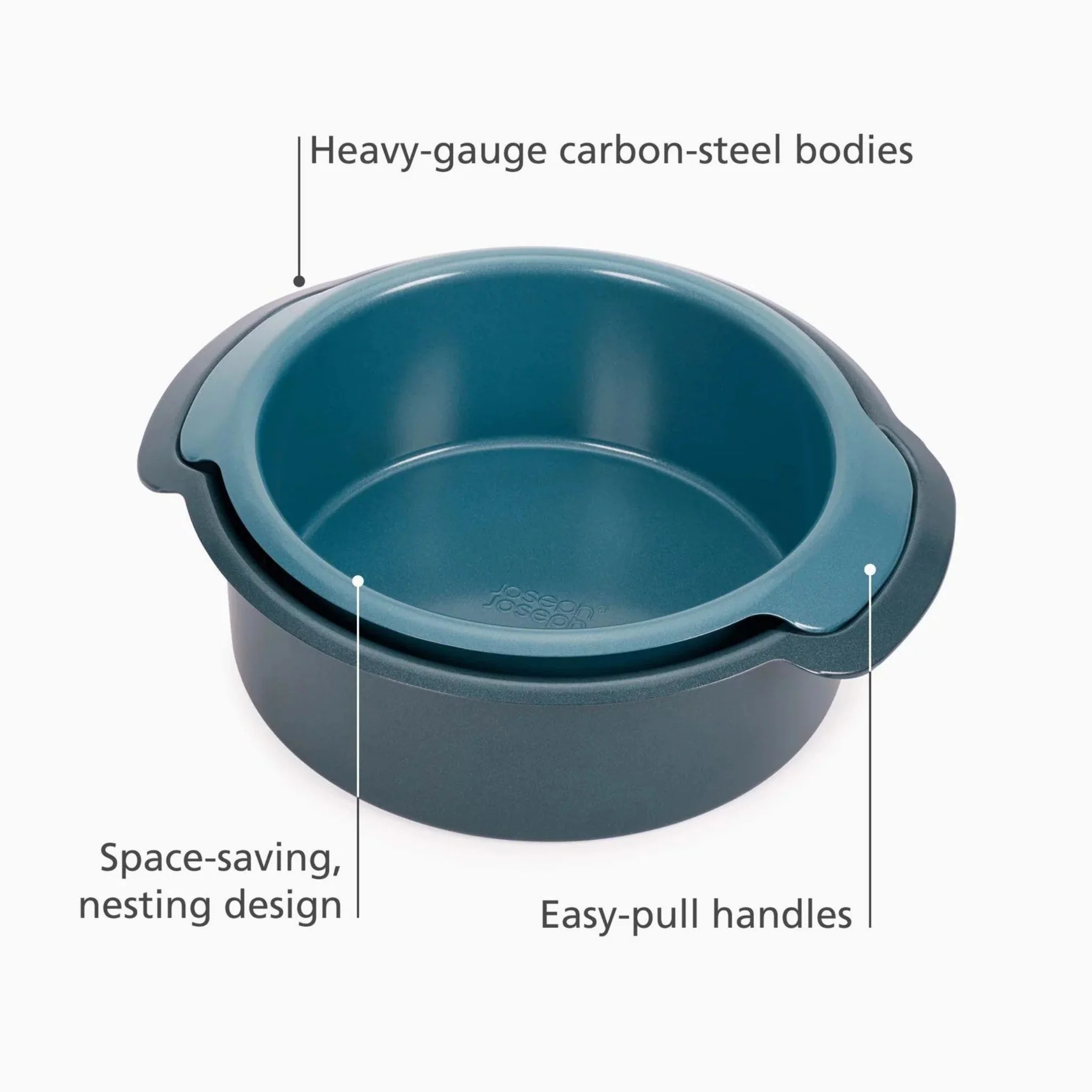 Joseph Joseph Nest Set of 2 Round Baking Tins - Nest Round Bake Tins Set of 2 - Image 2