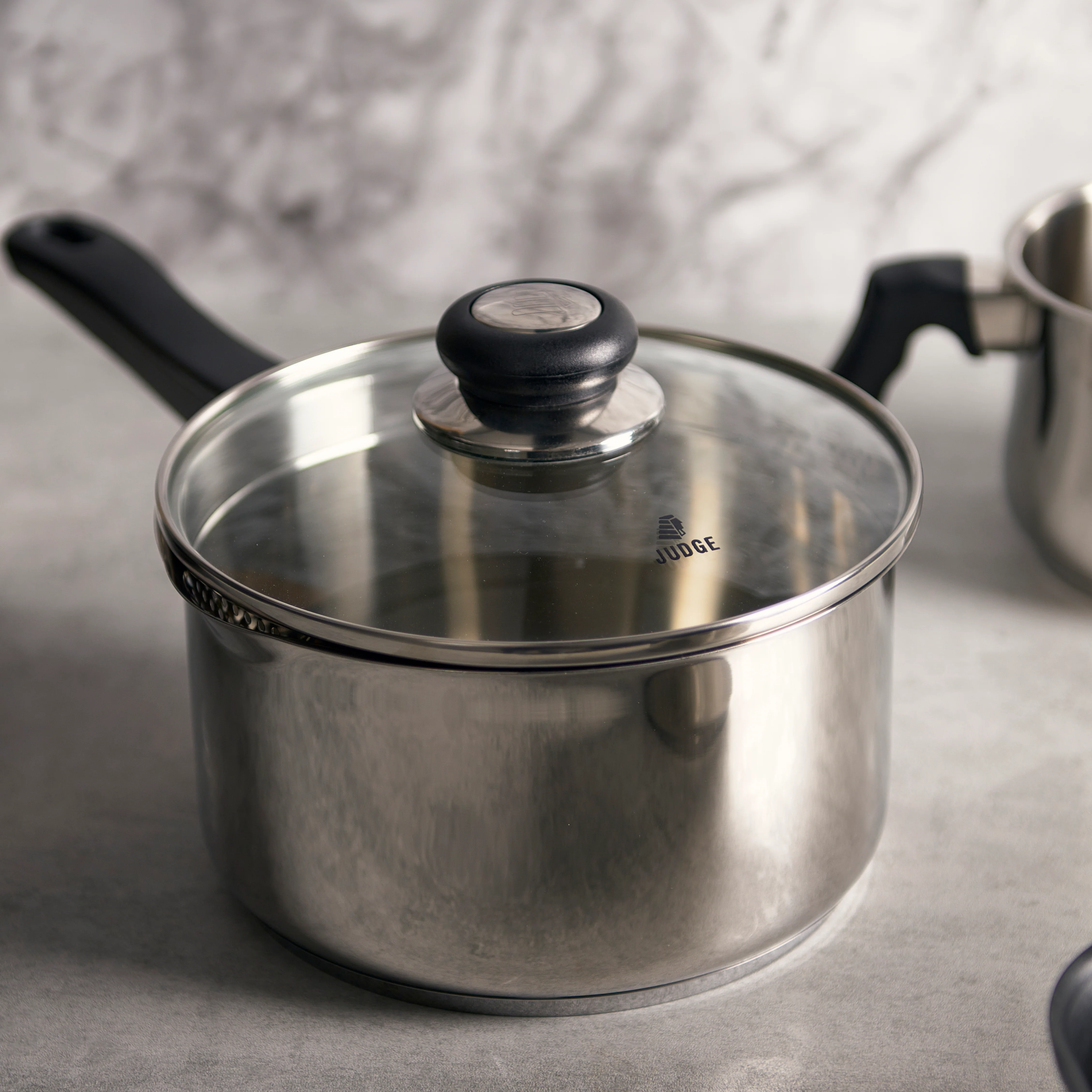 Judge Vista Medium Drain Lid Saucepan - Judge Vista Drain Lid Saucepan 18CM