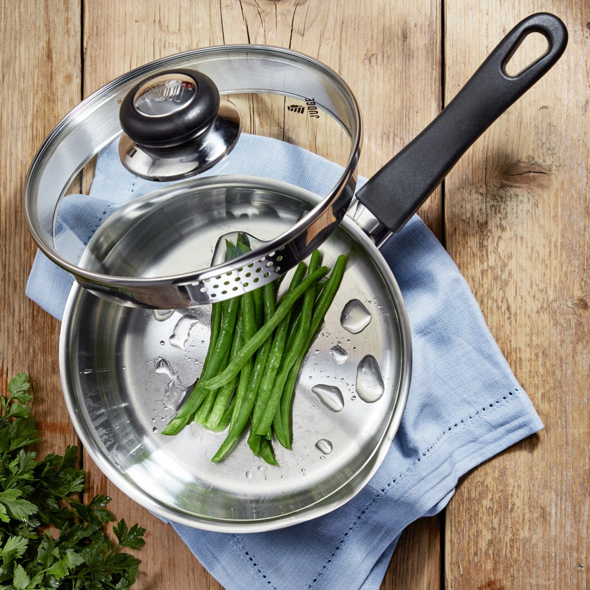 Judge Vista Small Drain Lid Saucepan - Judge Vista Drain Lid Saucepan 16CM