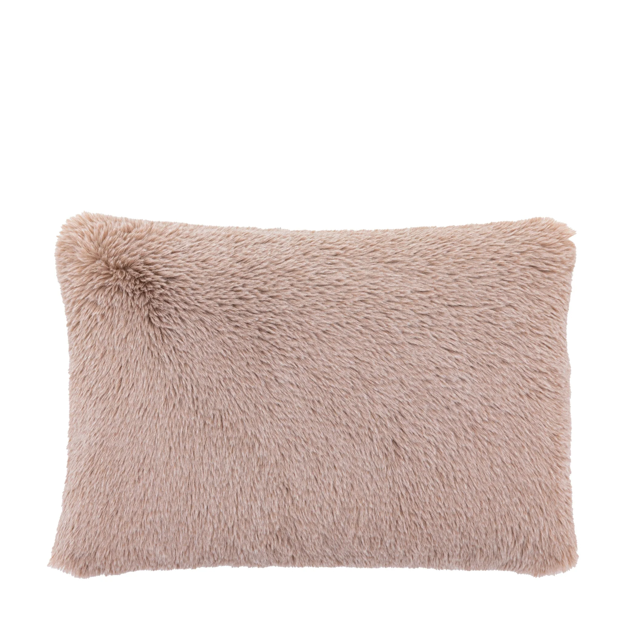 Juniper Faux Fur Cream Rectangle Cushion - Juniper Faux Fur Cushion Mauve 40x60CM - Image 3