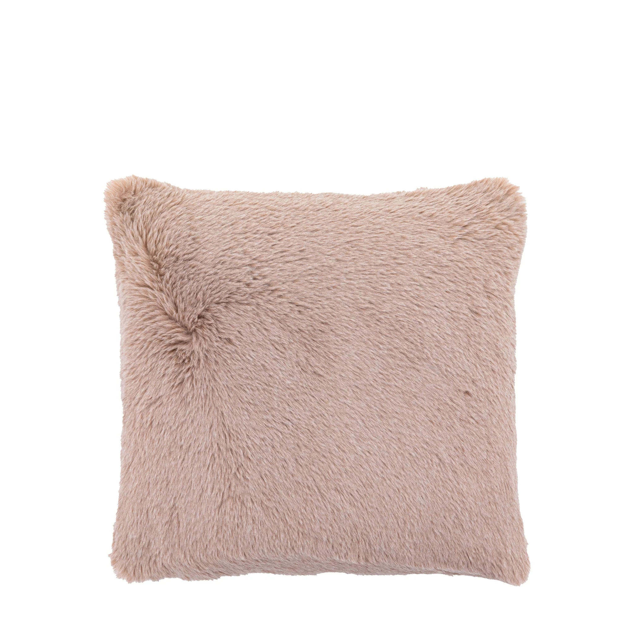 Juniper Faux Fur Cream Square Cushion - Juniper Faux Fur Cushion Mauve 50x50CM - Image 3