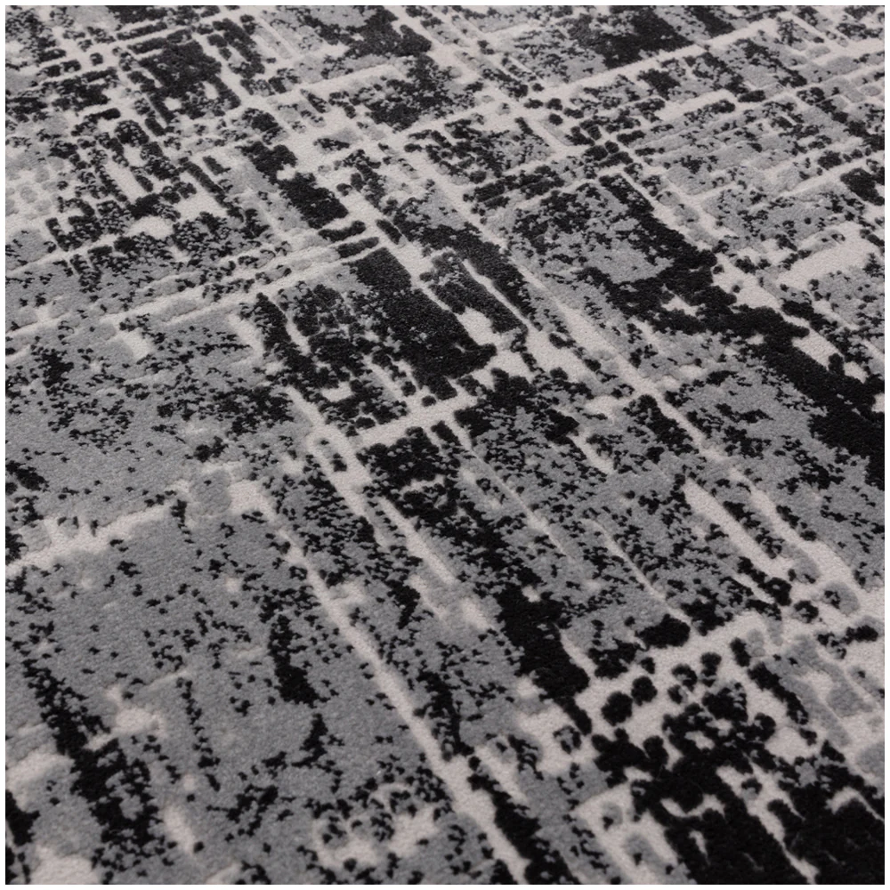 Karis Abstract Black Rug - Abstract Black   - 200cm x 290cm - Image 4