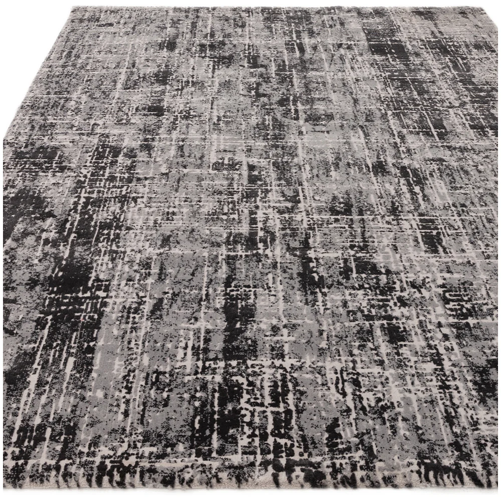 Karis Abstract Black Rug - Abstract Black   - 200cm x 290cm - Image 5