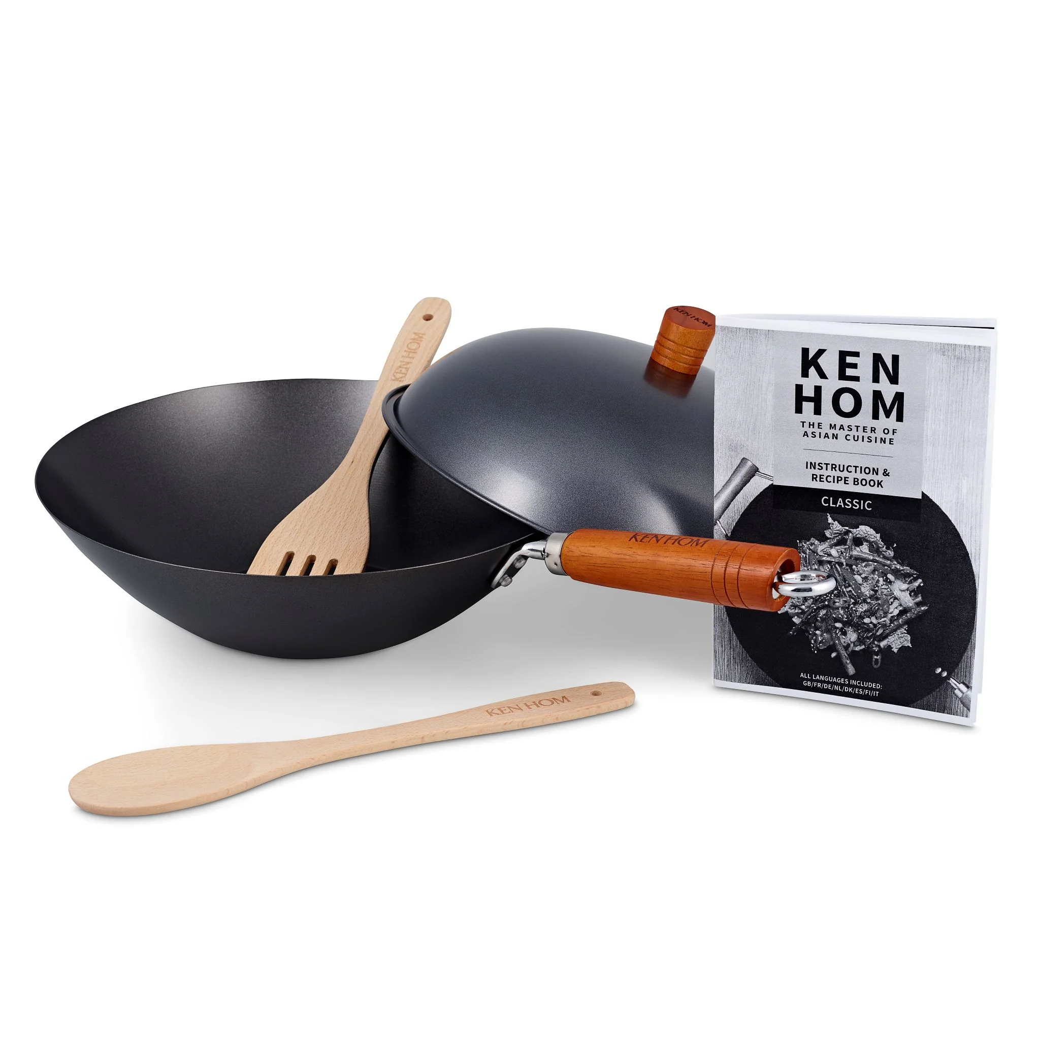 Ken Hom Non-Stick 5 Piece Wok Set - 31CM NS 5 PC Wok Set Classic