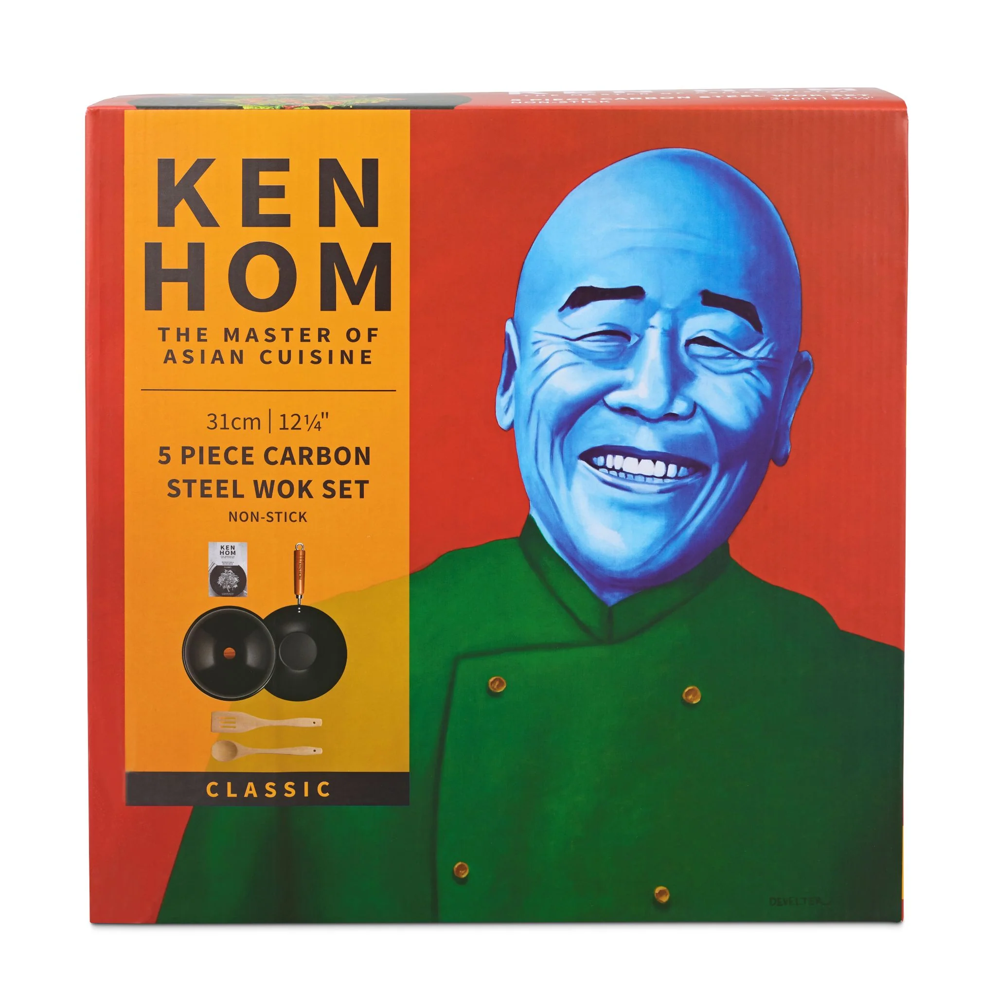 Ken Hom Non-Stick 5 Piece Wok Set - 31CM NS 5 PC Wok Set Classic - Image 3