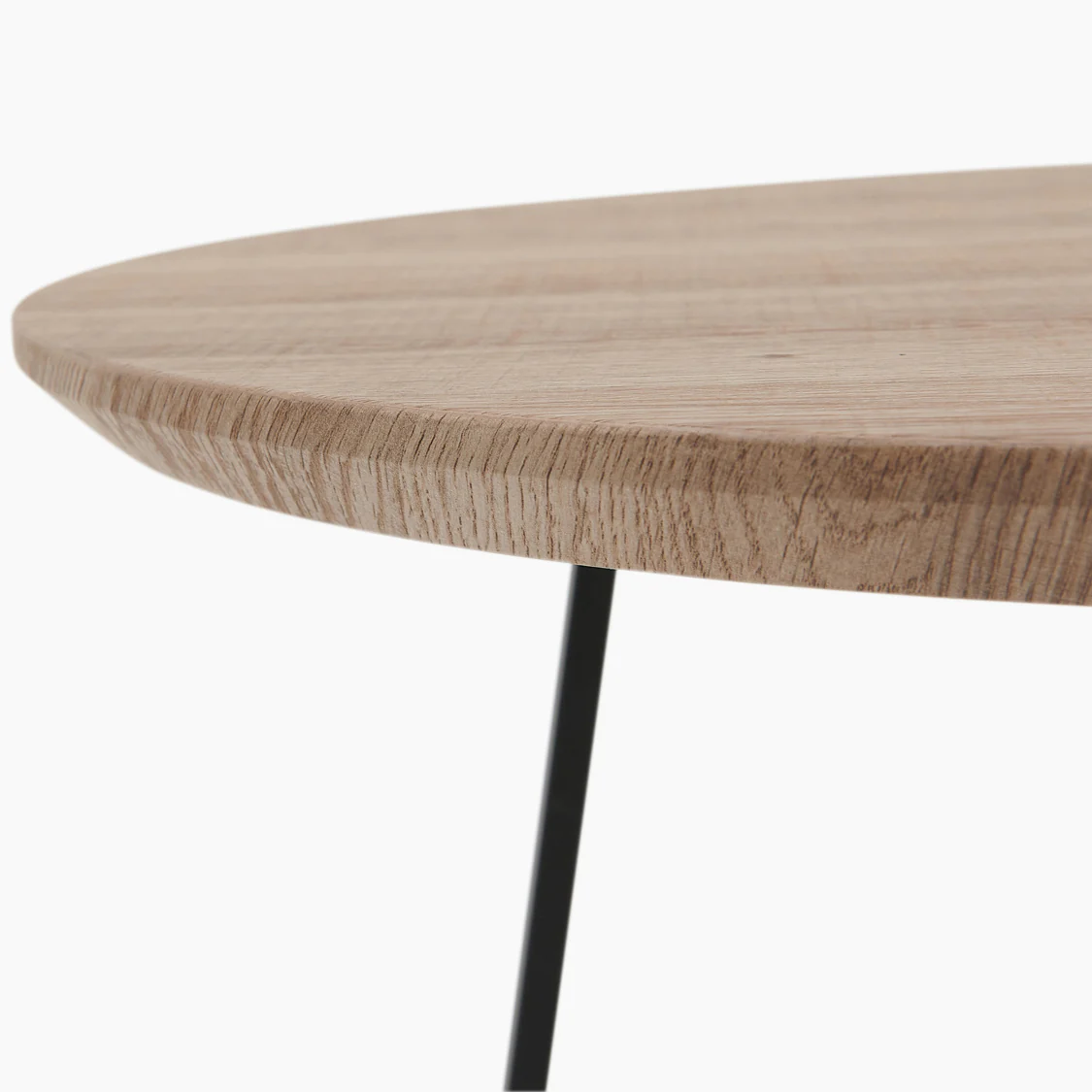 Kito Round Side Table - Round Wine Table Faux Antique Oak / Black Powder - Image 3