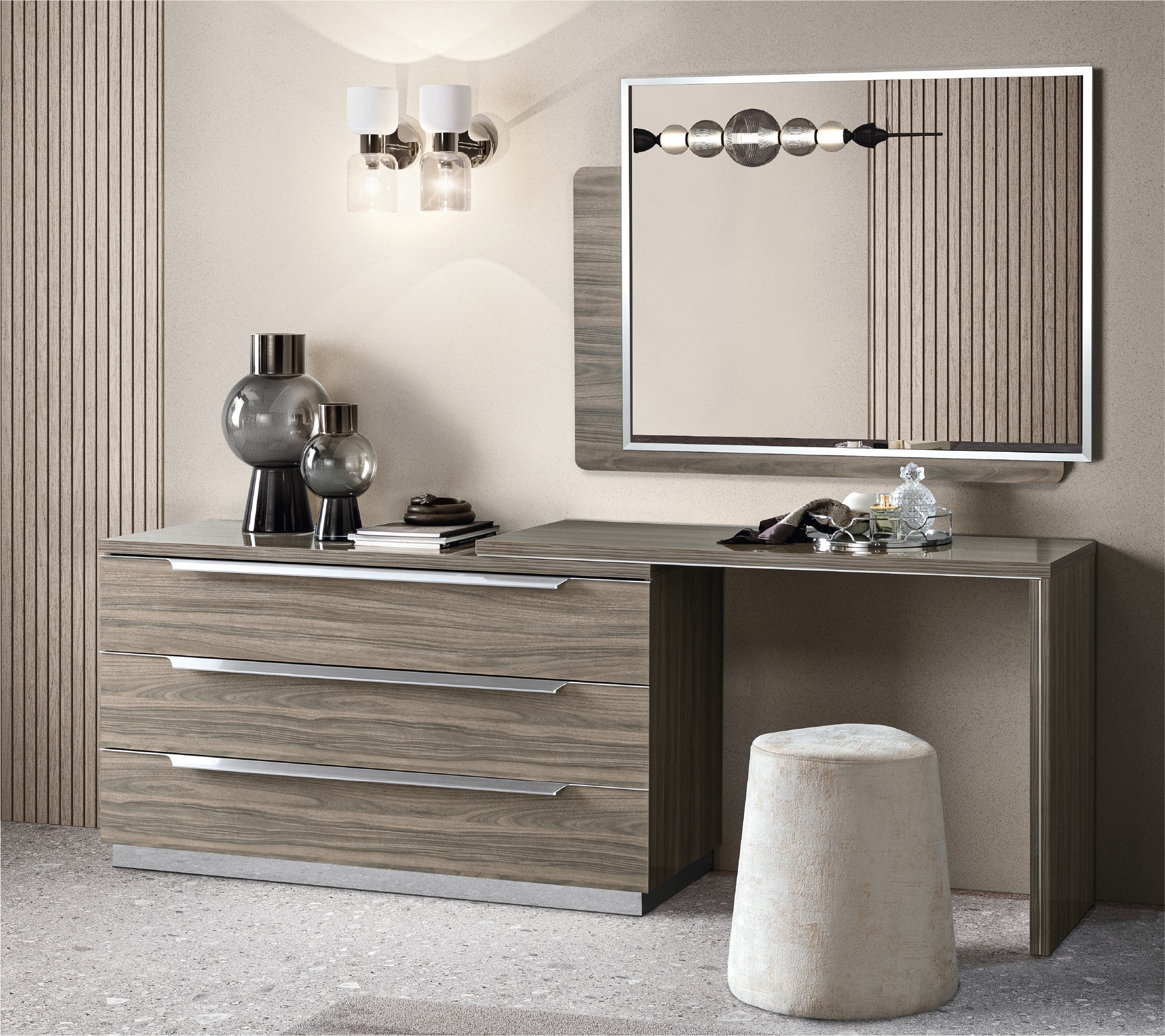 Kroma 3 Drawer Cabinet - Toilette 3 Drawer Dresser Venetian Grey - Venetian Grey - Image 2