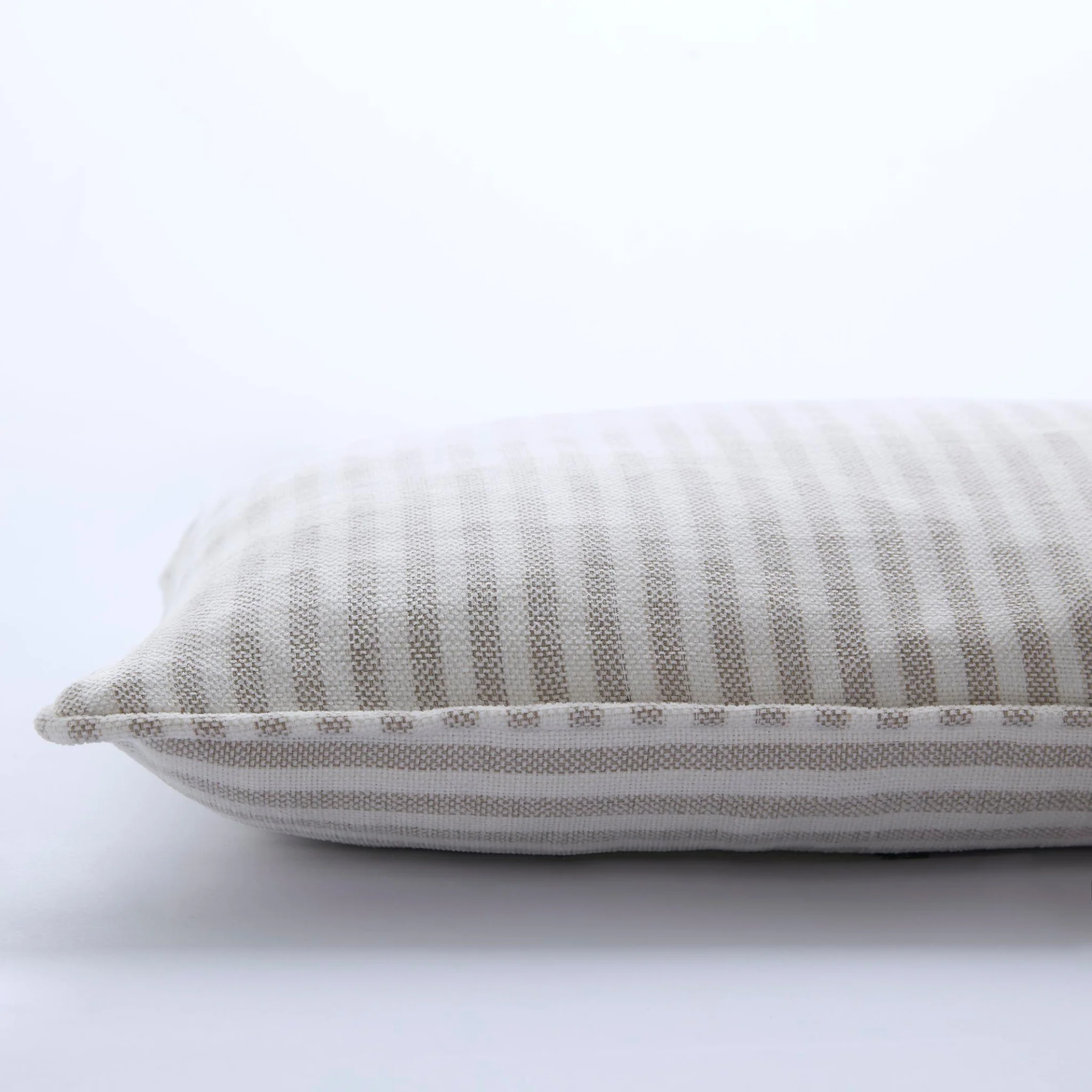 Laura Ashley Cornish Stripe Cushion Natural - LA Cornish Stripe 30X50CM Cushion Natural - Image 3