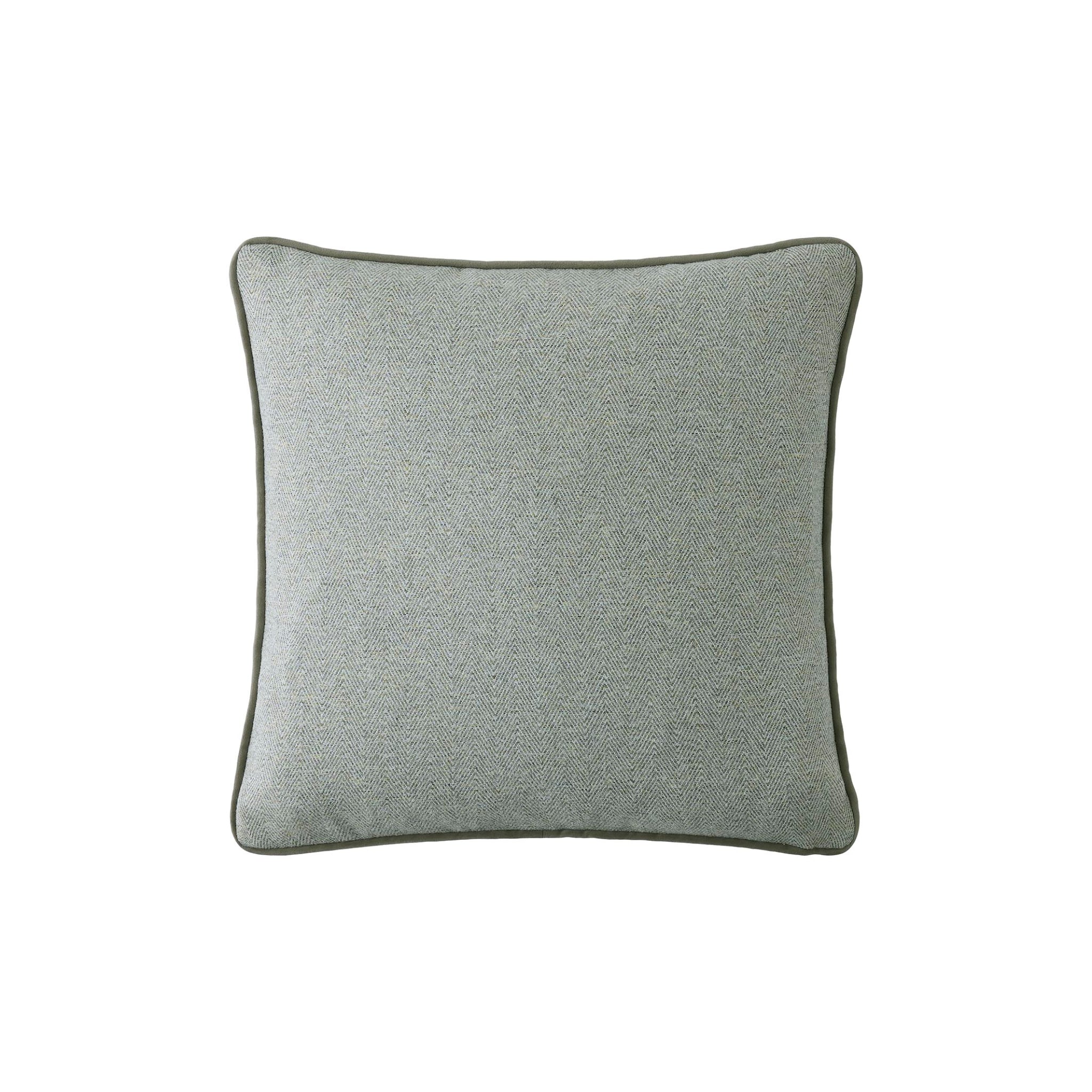 Laura Ashley Milbourne Herringbone Cushion - LA Milbourne Herringbone 45CM Cushion Grey Sage
