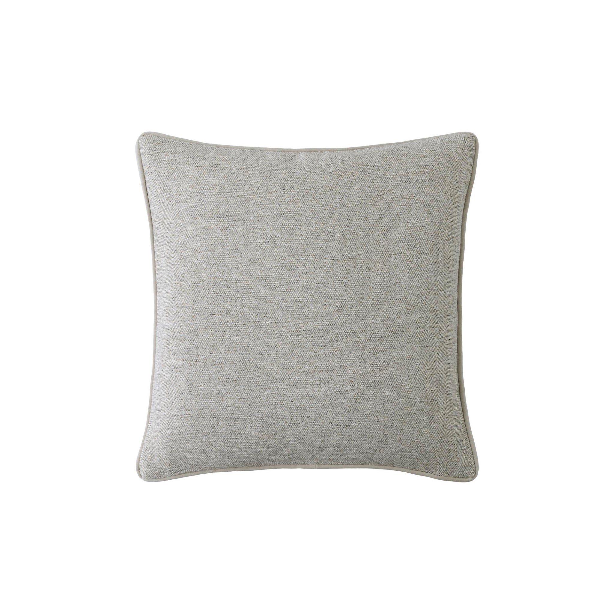 Laura Ashley Milbourne Herringbone Cushion Natural - LA Milbourne Herringbone 45CM Cushion Natural