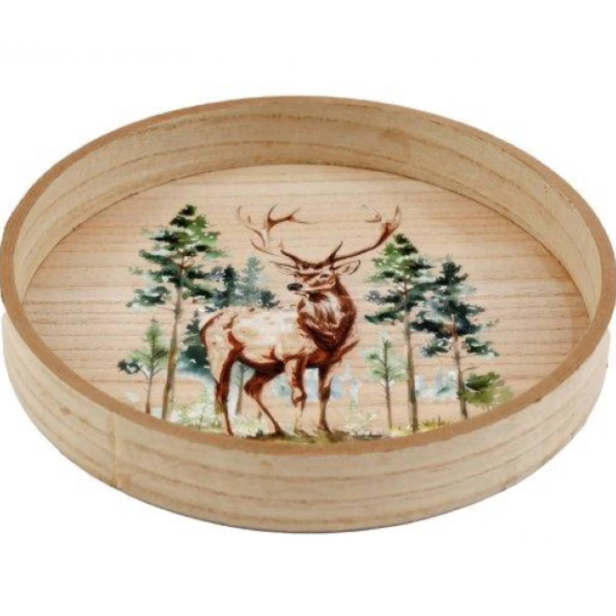 Large Reindeer Wooden Tray - S Reindeer Wooden Tray 30CM