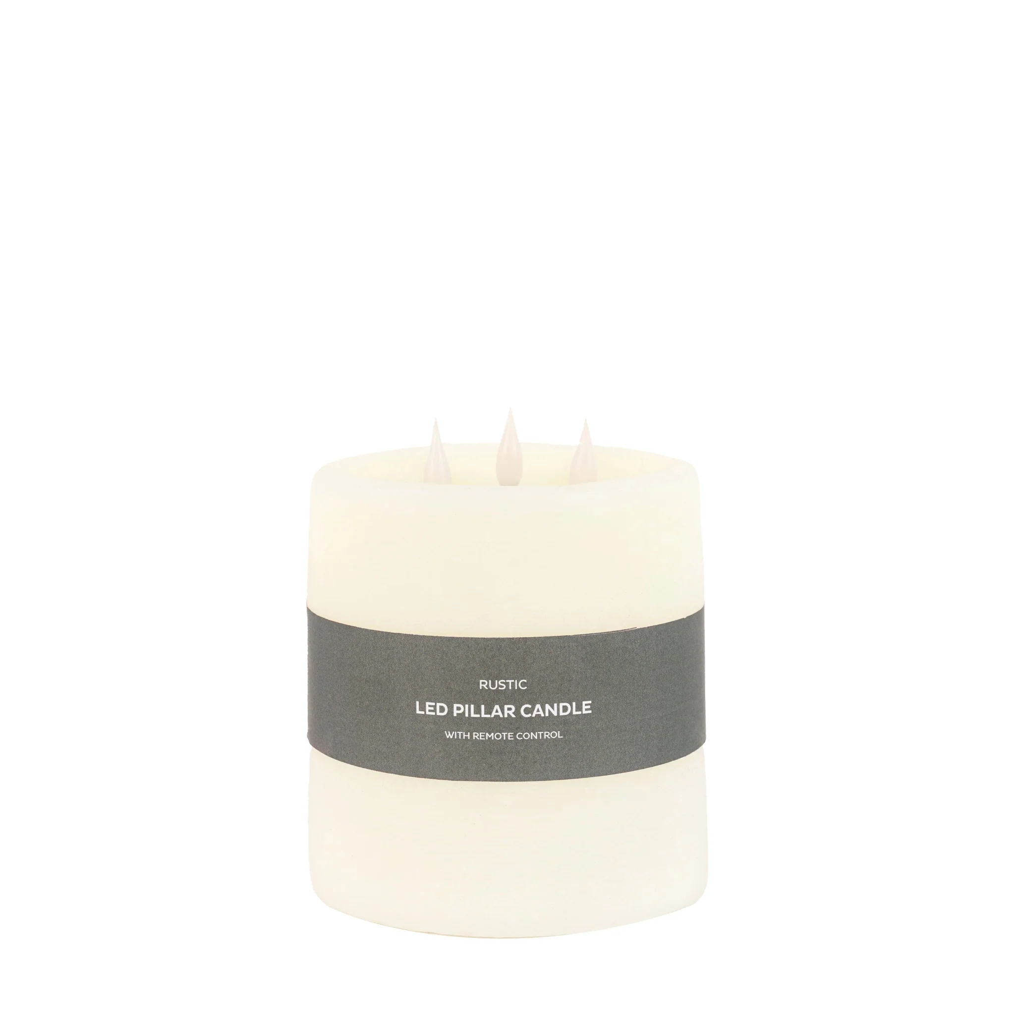LED 3 Wick Cream Candle - LED 3 Wick Candle Ivory 15CM - Image 3
