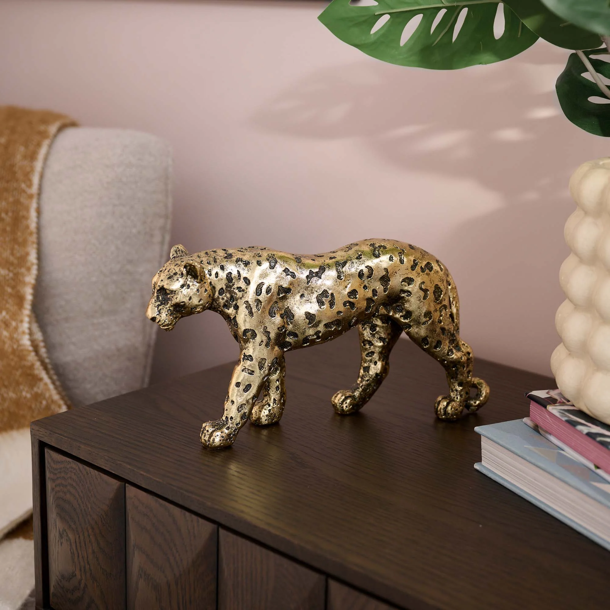 Leopard Ornament Gold - Leopard Ornament 27.5CM Gold