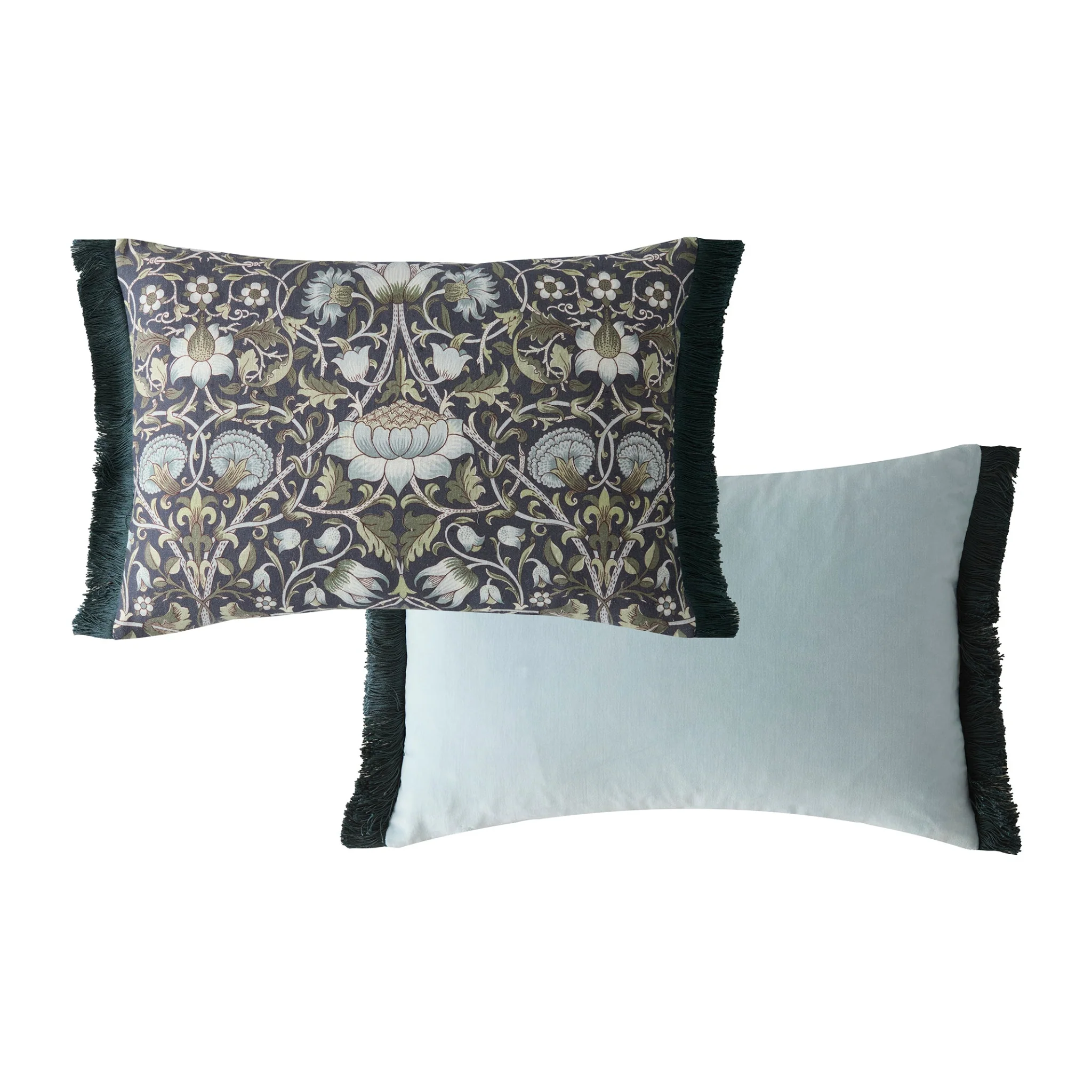 William Morris At Home Lodden Blue Rectangular Cushion - Lodden Blue 40X60CM Cushion - Image 3