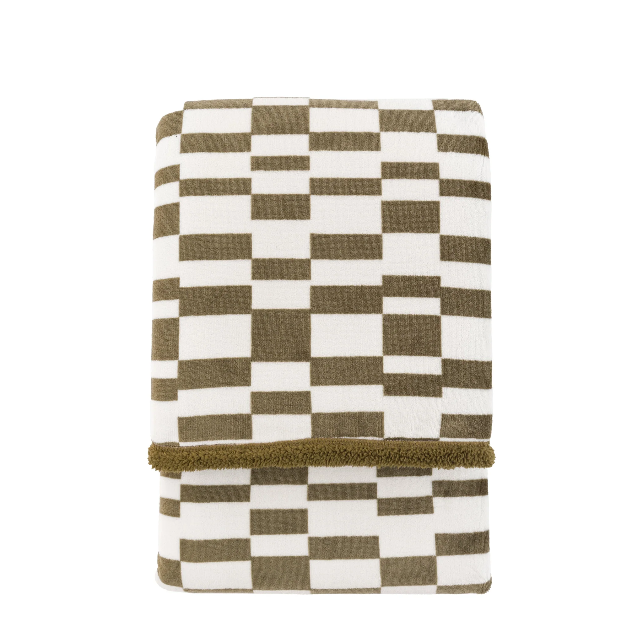 Lohko Sherpa Green Throw - Lohko Sherpa Throw Olive 152x177CM - Image 4