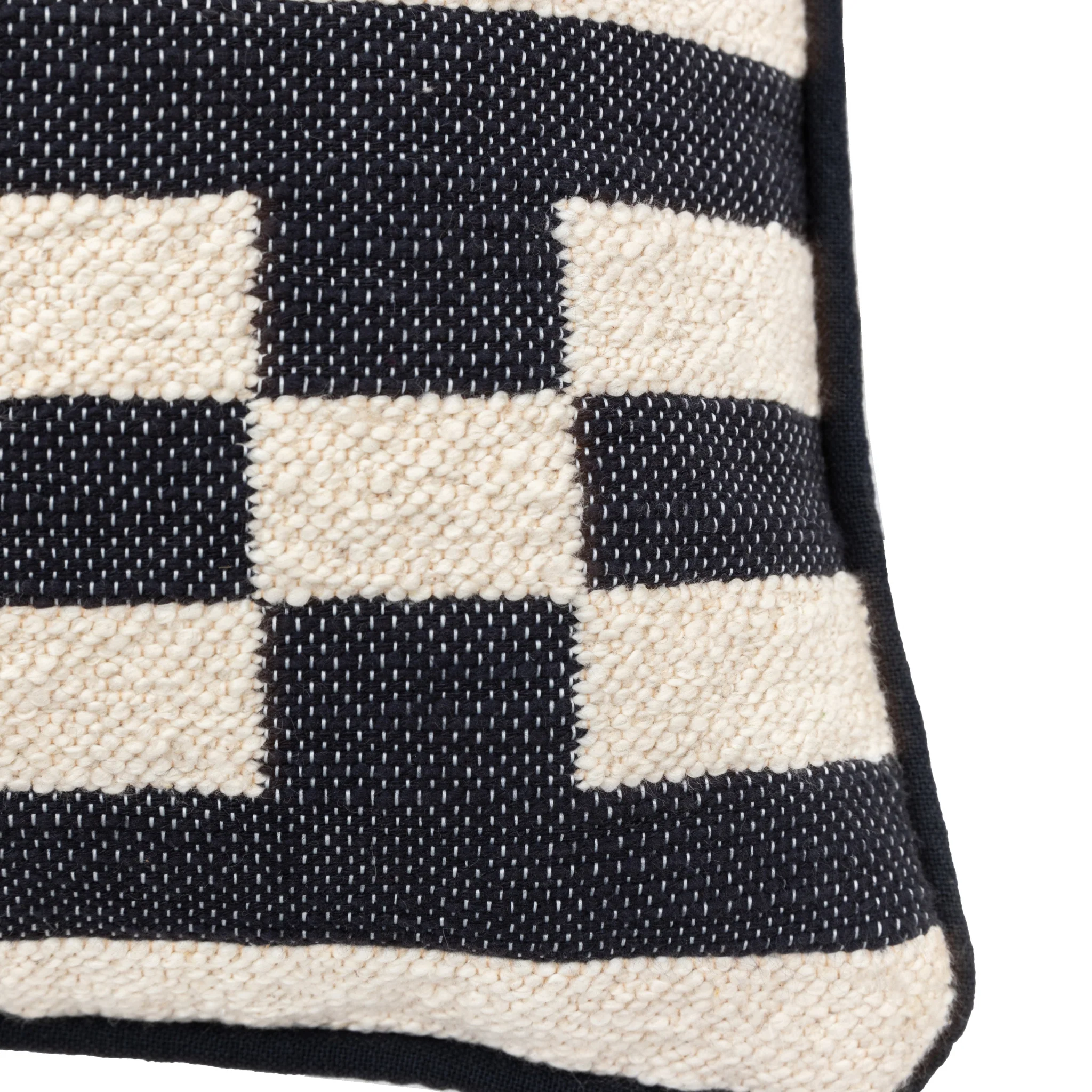 Lohko Woven Black Cushion - Lohko Woven Cushion Ink 45CM - Image 2