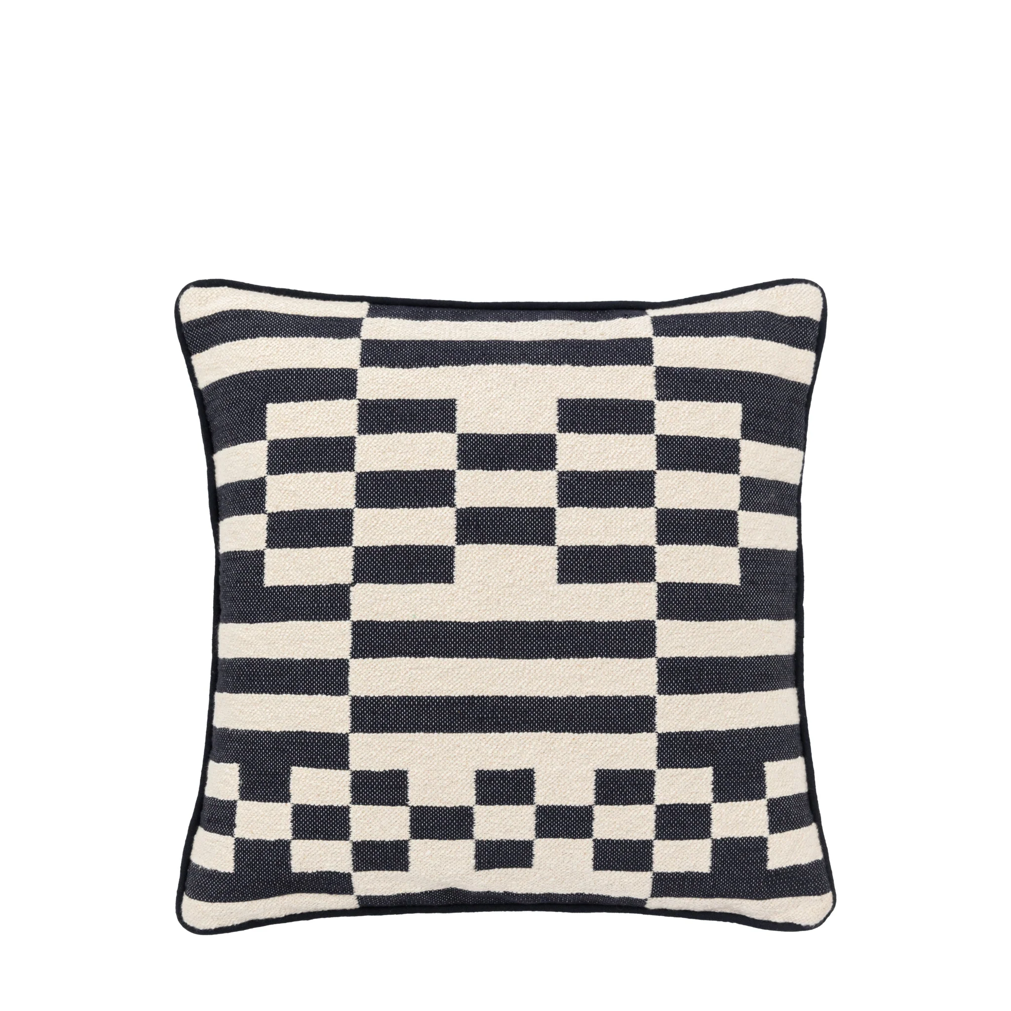 Lohko Woven Black Cushion - Lohko Woven Cushion Ink 45CM - Image 4