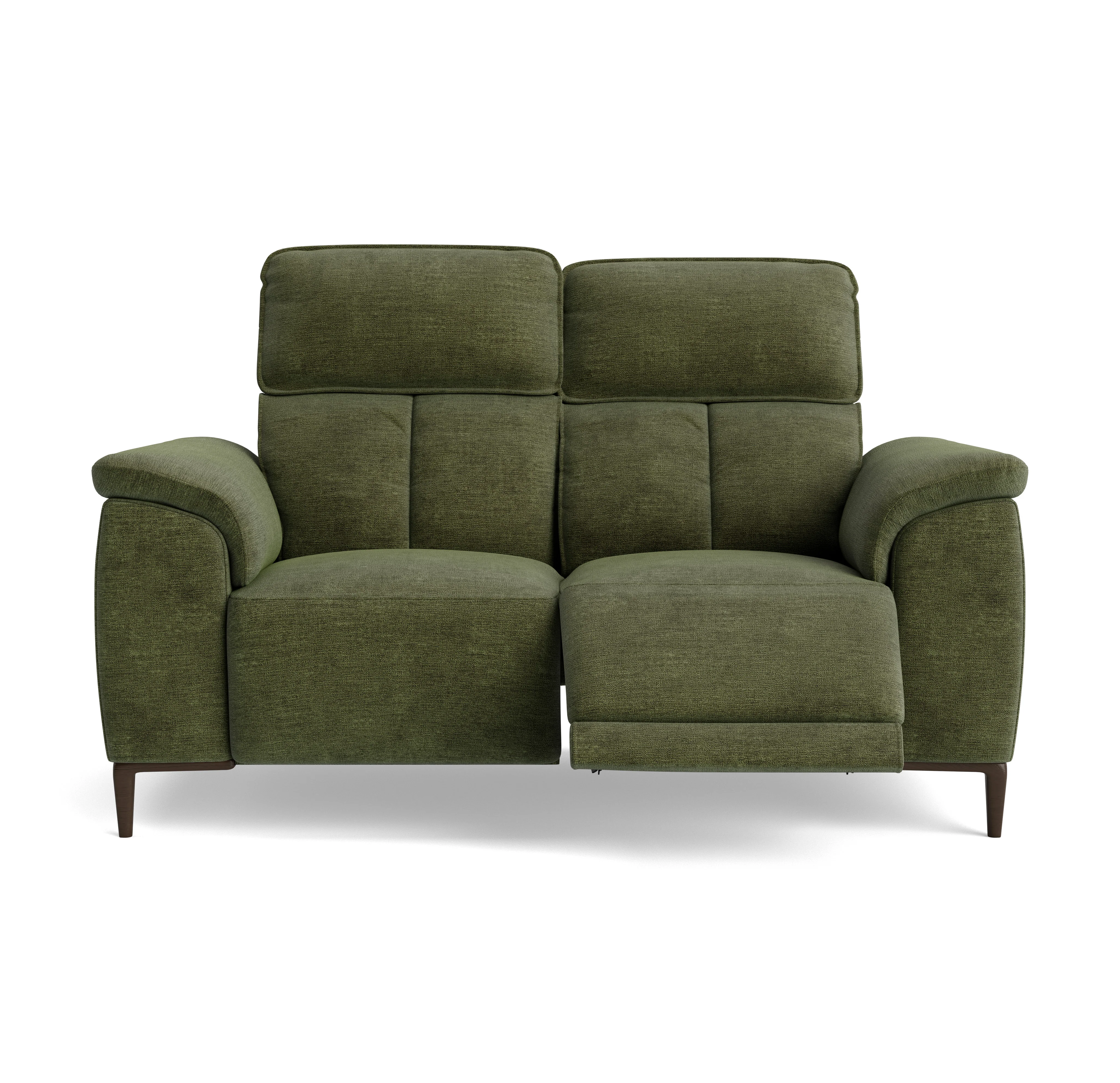 Loma 2 Seater Recliner Sofa - 2 Seater Sofa with 2 Power Recliners USB Fabric - Power Recliner with USB - Image 5