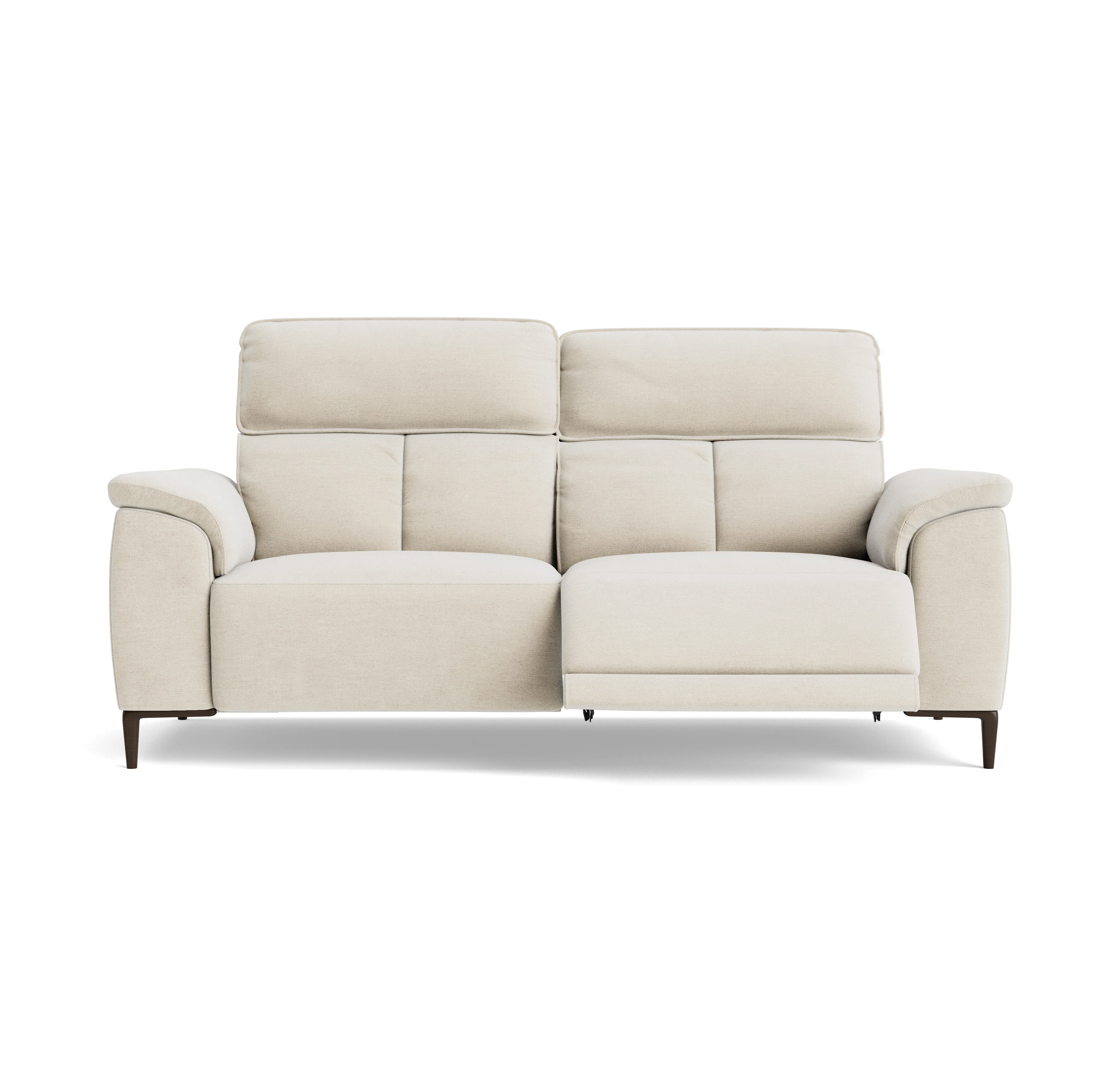 Loma 3 Seater Recliner Sofa - 2.5 Seater Sofa with 2 Power Recliners USB Fabric - Power Recliner with USB - Image 3