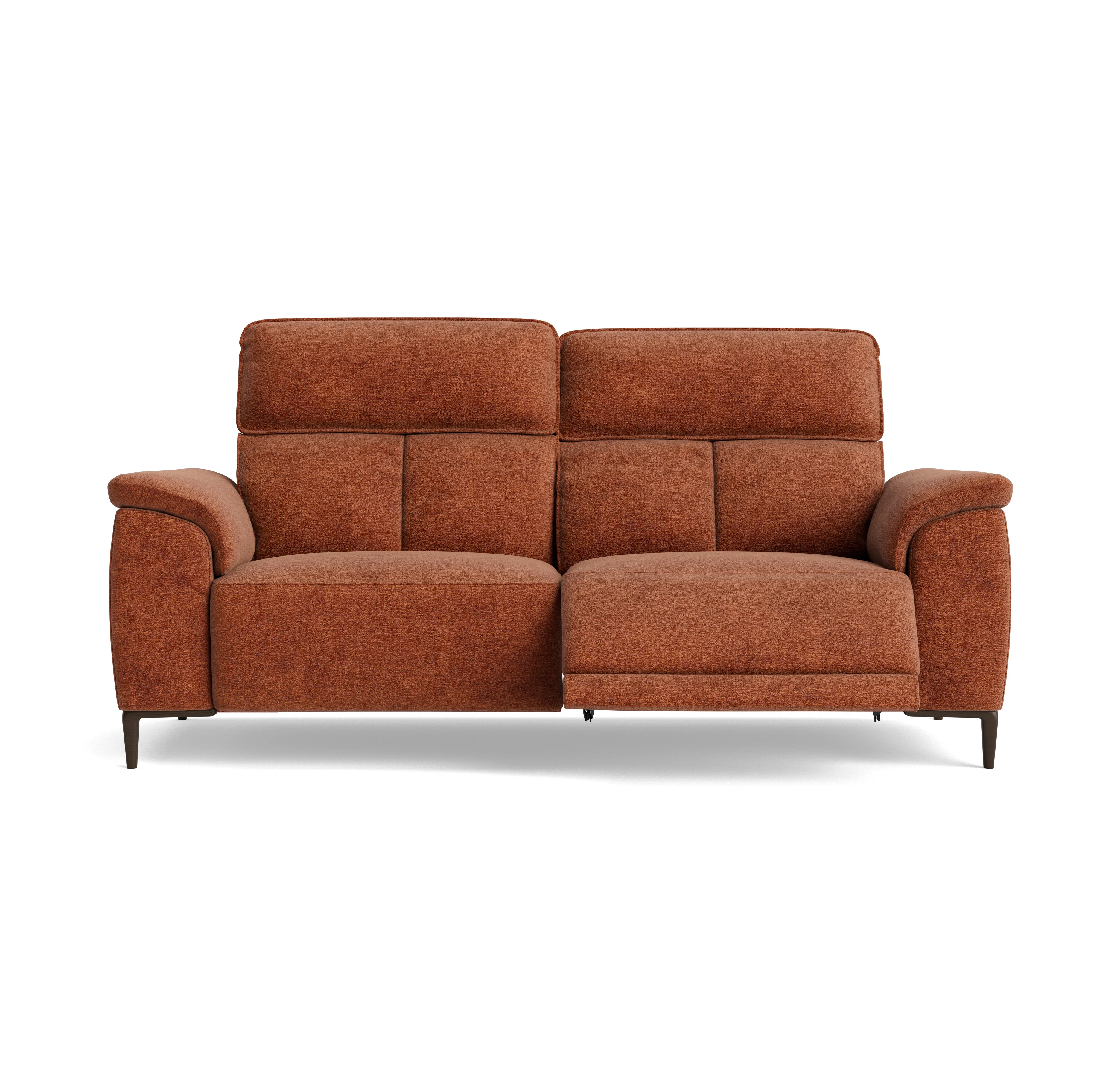 Loma 3 Seater Recliner Sofa - 2.5 Seater Sofa with 2 Power Recliners USB Fabric - Power Recliner with USB - Image 4