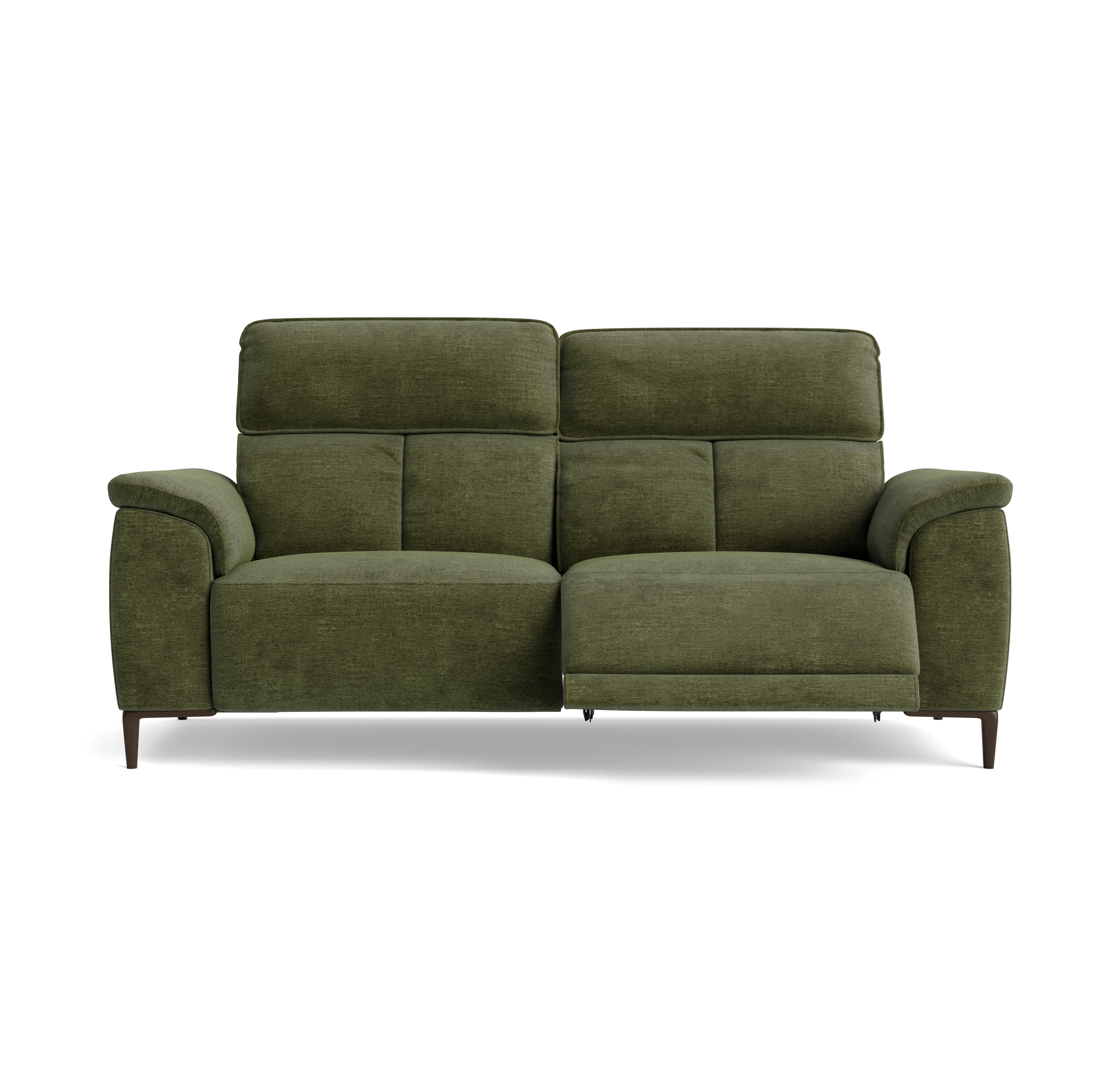 Loma 3 Seater Recliner Sofa - 2.5 Seater Sofa with 2 Power Recliners USB Fabric - Power Recliner with USB - Image 5