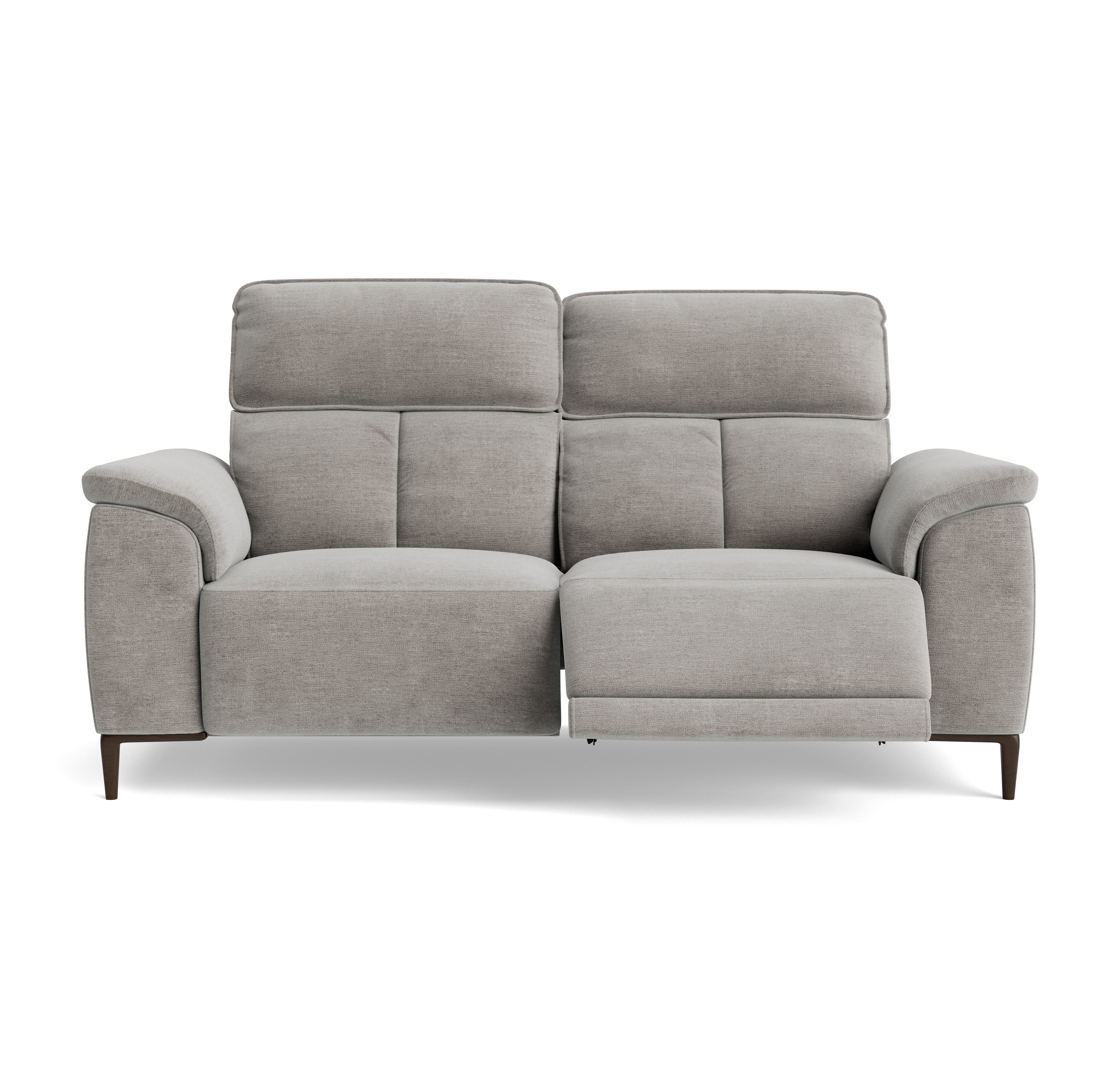 Loma Small 3 Seater Recliner Sofa - 2.5 Seater Sofa with 2 Power Recliners (Compact) USB Fabric - Power Recliner with USB