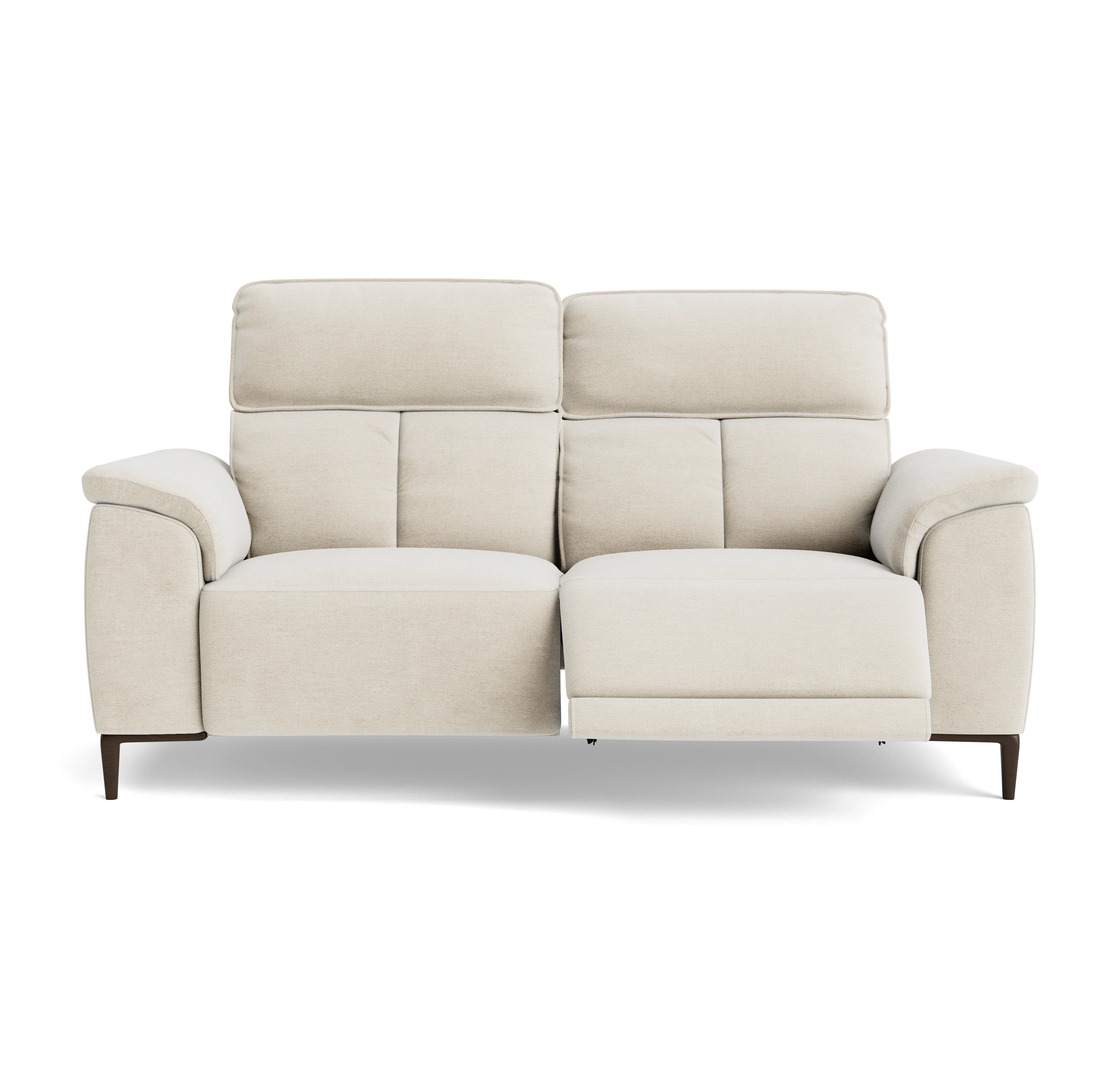 Loma Small 3 Seater Recliner Sofa - 2.5 Seater Sofa with 2 Power Recliners (Compact) USB Fabric - Power Recliner with USB - Image 3
