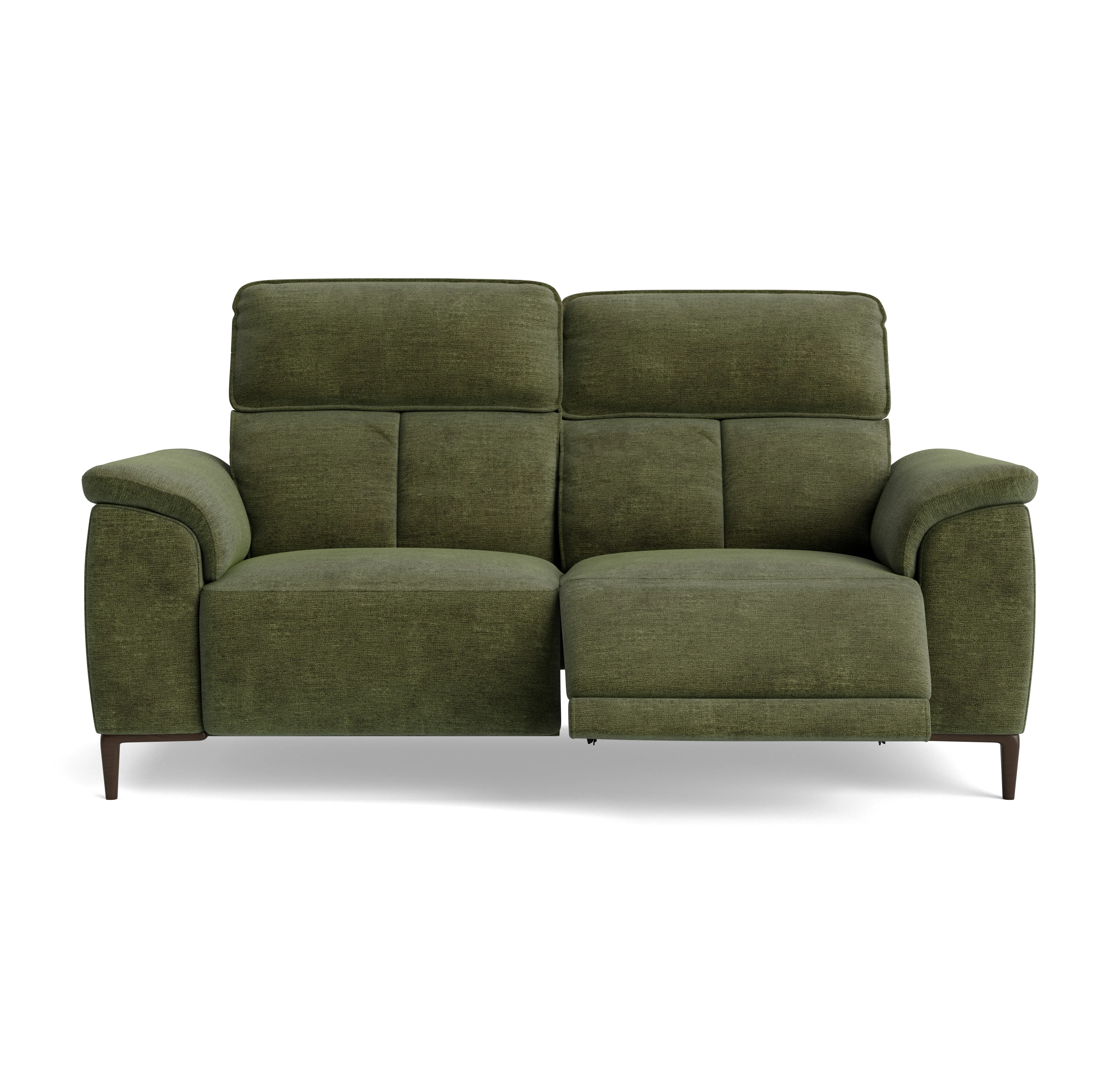 Loma Small 3 Seater Recliner Sofa - 2.5 Seater Sofa with 2 Power Recliners (Compact) USB Fabric - Power Recliner with USB - Image 5