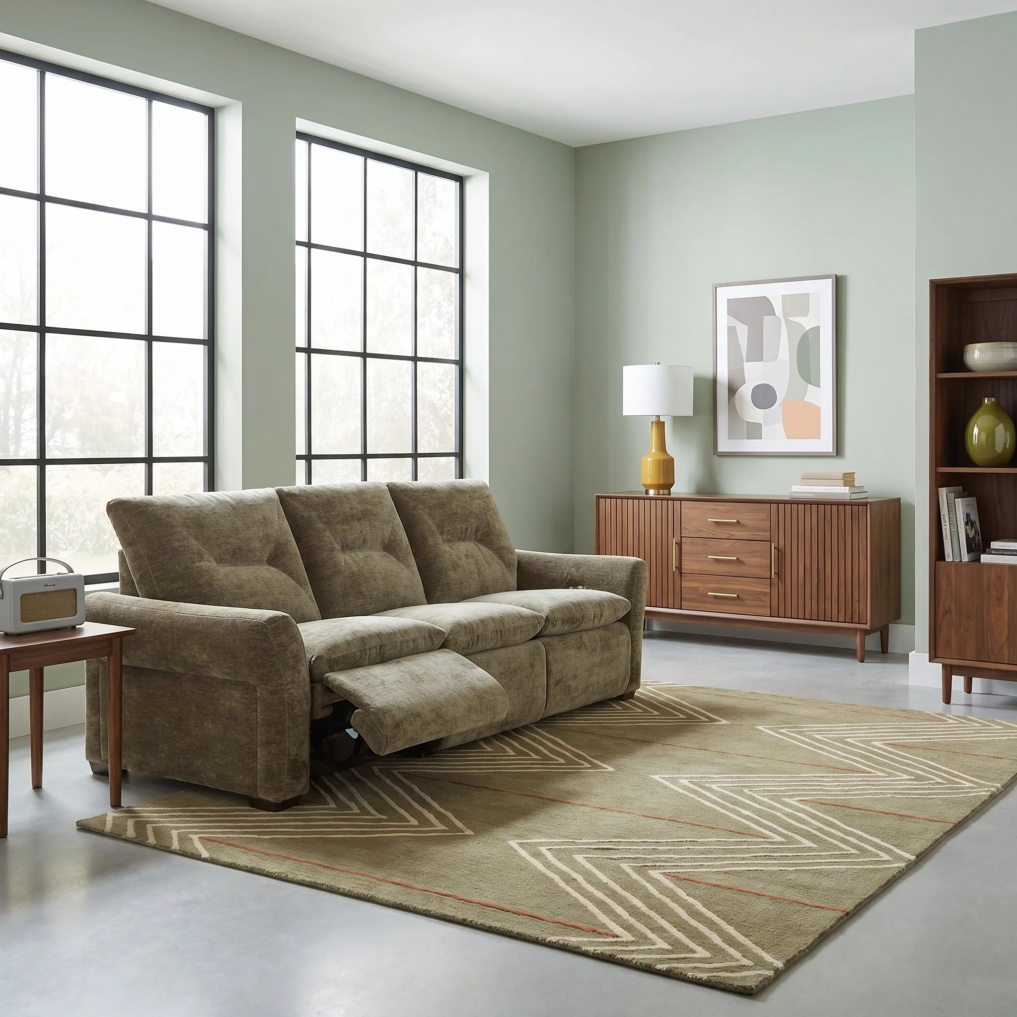 Lusso 2.5 Seater Sofa 2 Power Recliners - 2.5 Seater Sofa 2 Power Recliners Fabric - Power Recliner with Power Footrest and USB - Image 2
