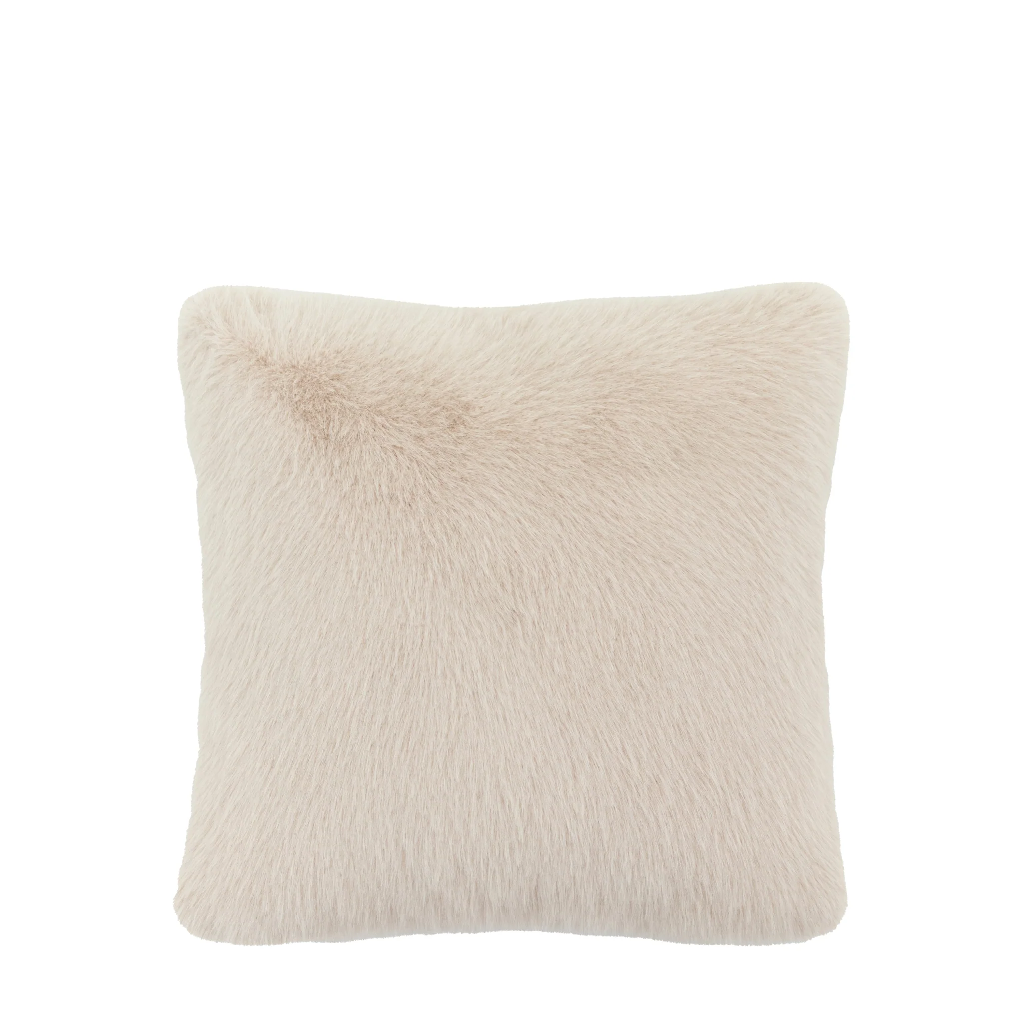 Maple Faux Fur Cream Square Cushion - Maple Faux Fur Cushion Oatmeal 50CM - Image 3