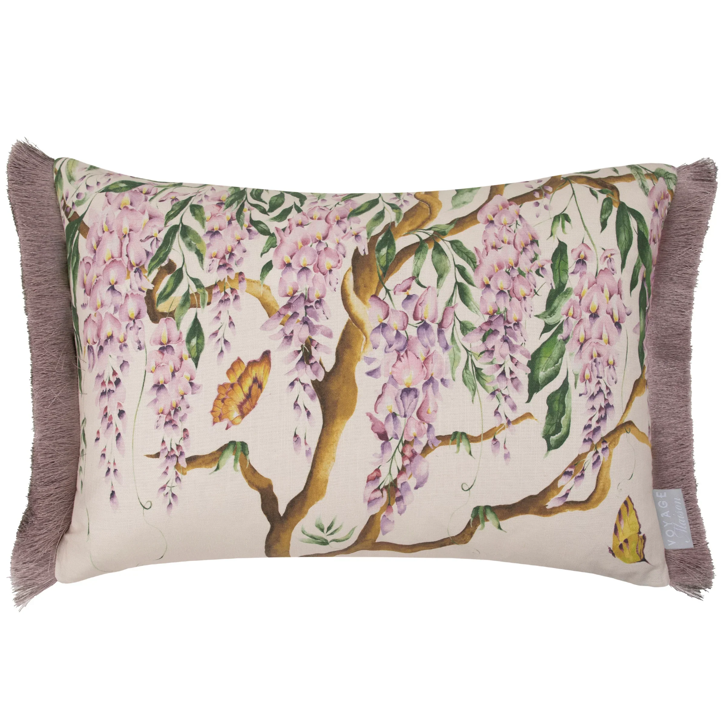 Voyage Mariposa Printed Ruched Cushion Cream - Voyage Mariposa Printed Ruched Cushion Cream - Image 3