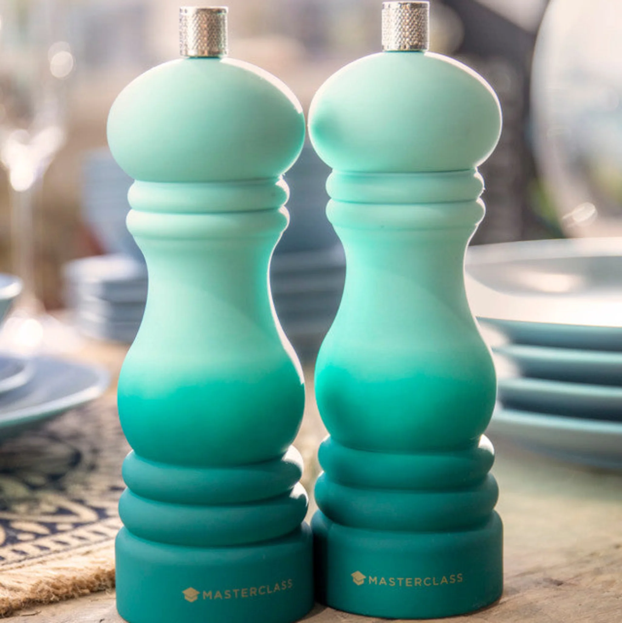 Masterclass Green Ombre Salt and Pepper Mill - Mc Salt/Pepper Mill 17CM Ombre Green