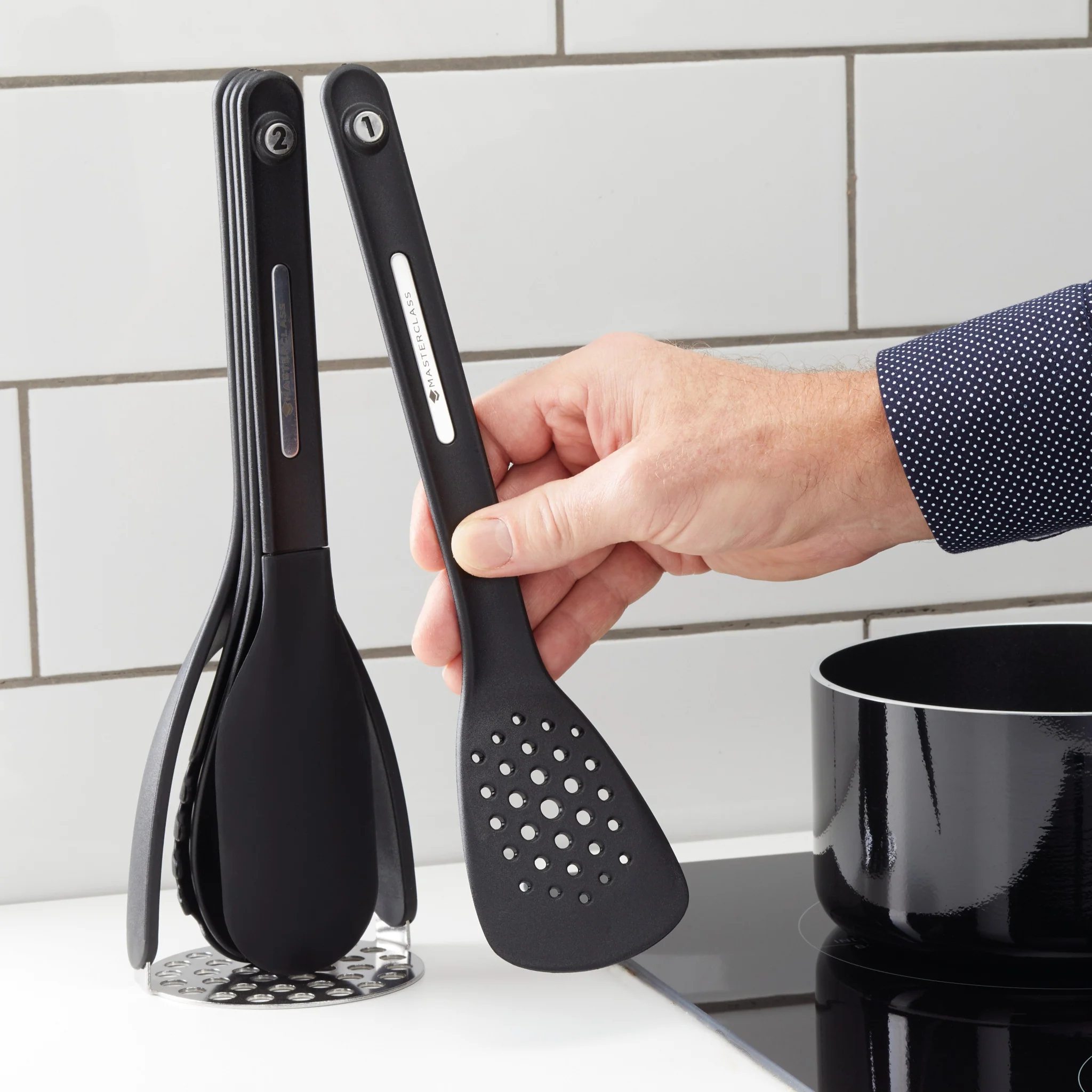 MasterClass Nesting Utensil 5 Piece - MasterClass Nesting Utensil Set 5 Piece