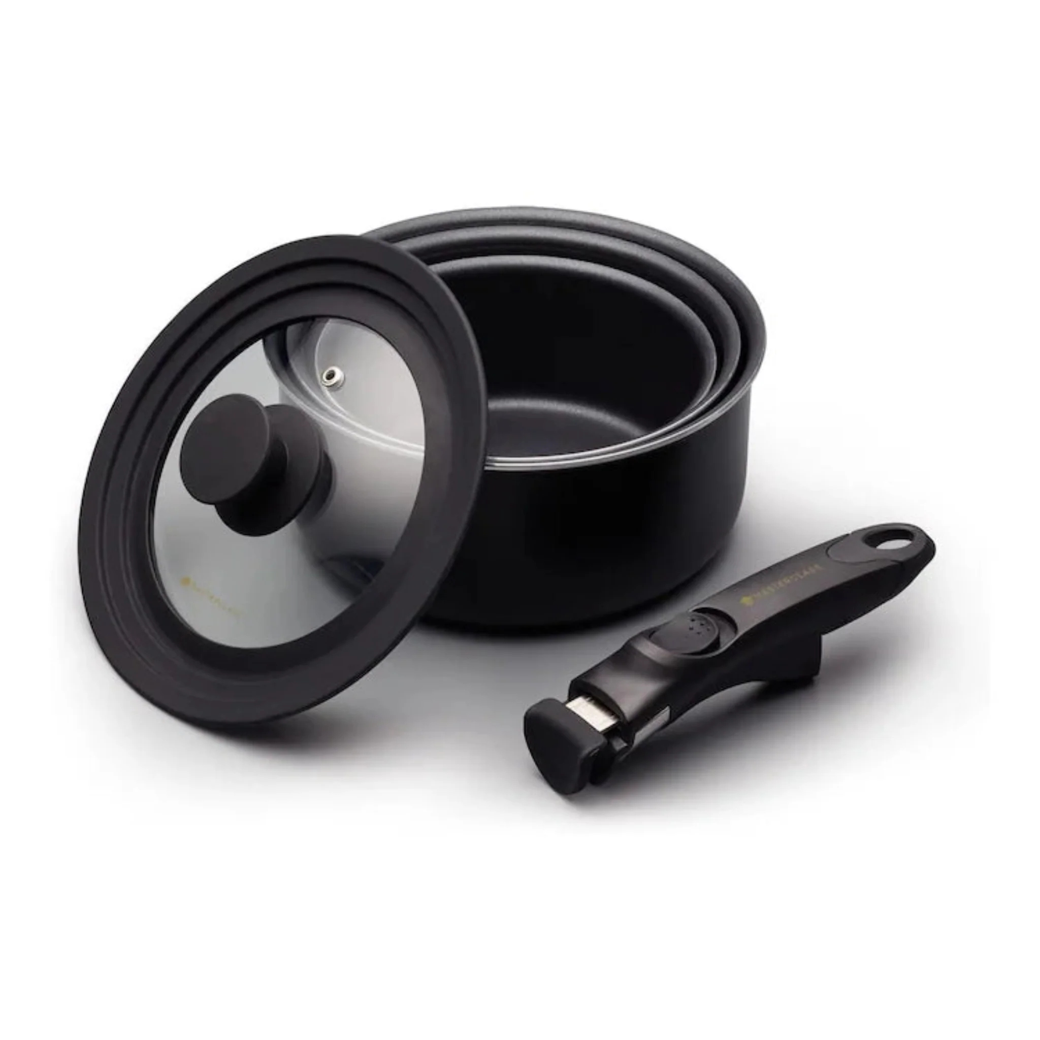 MasterClass Non-Stick Saucepan Set Of 3 - MasterClass Non-Stick Saucepan Set Of 3