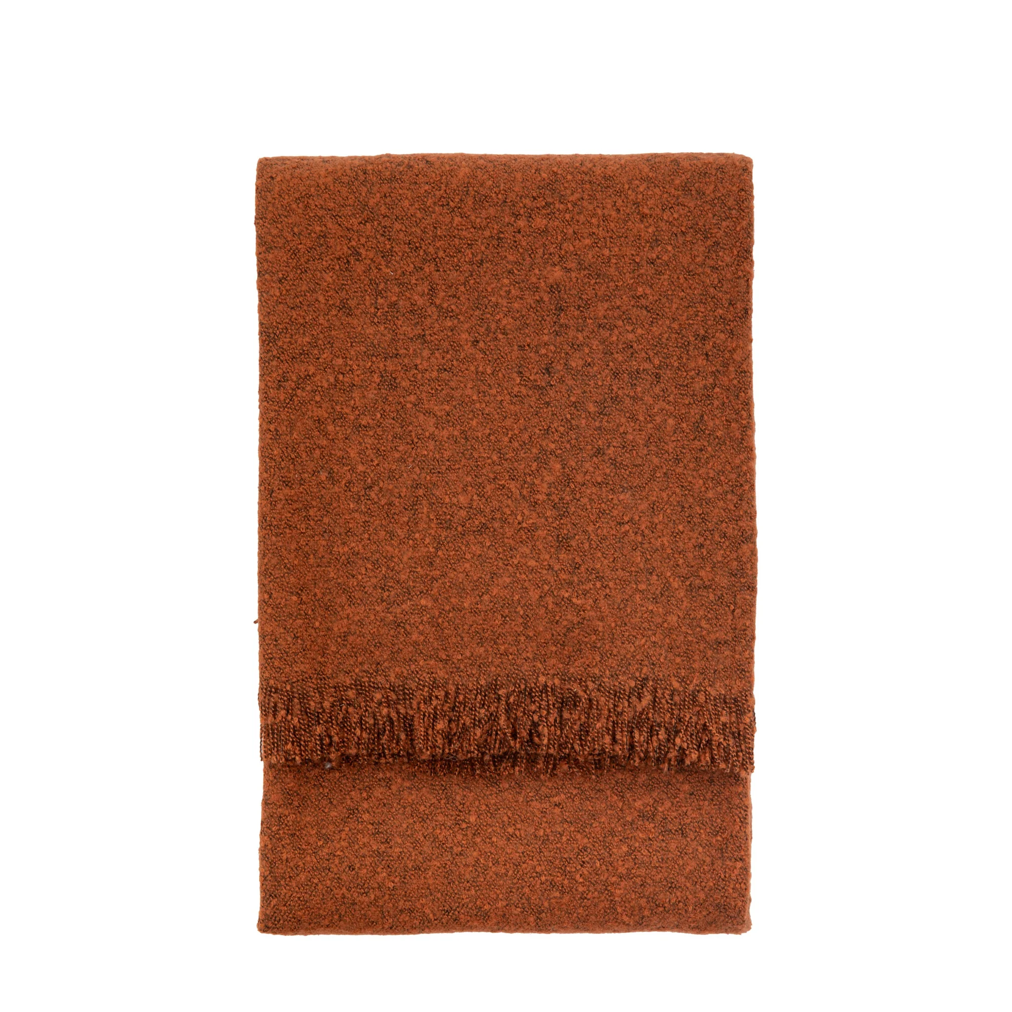 Melange Acrylic Orange Throw - Melange Acrylic Throw Rust 130x150CM