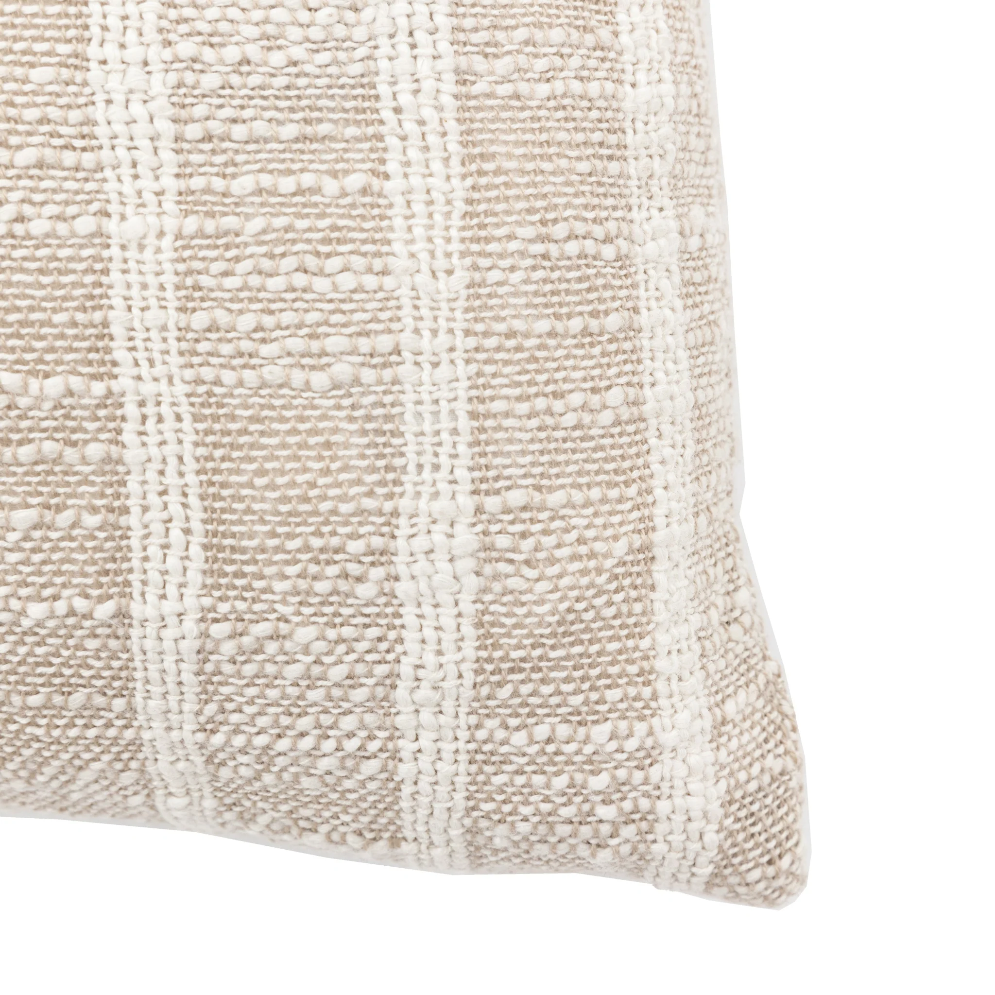 Melford Stripe Cream Cushion - Melford Stripe Cushion Sand 45CM - Image 3