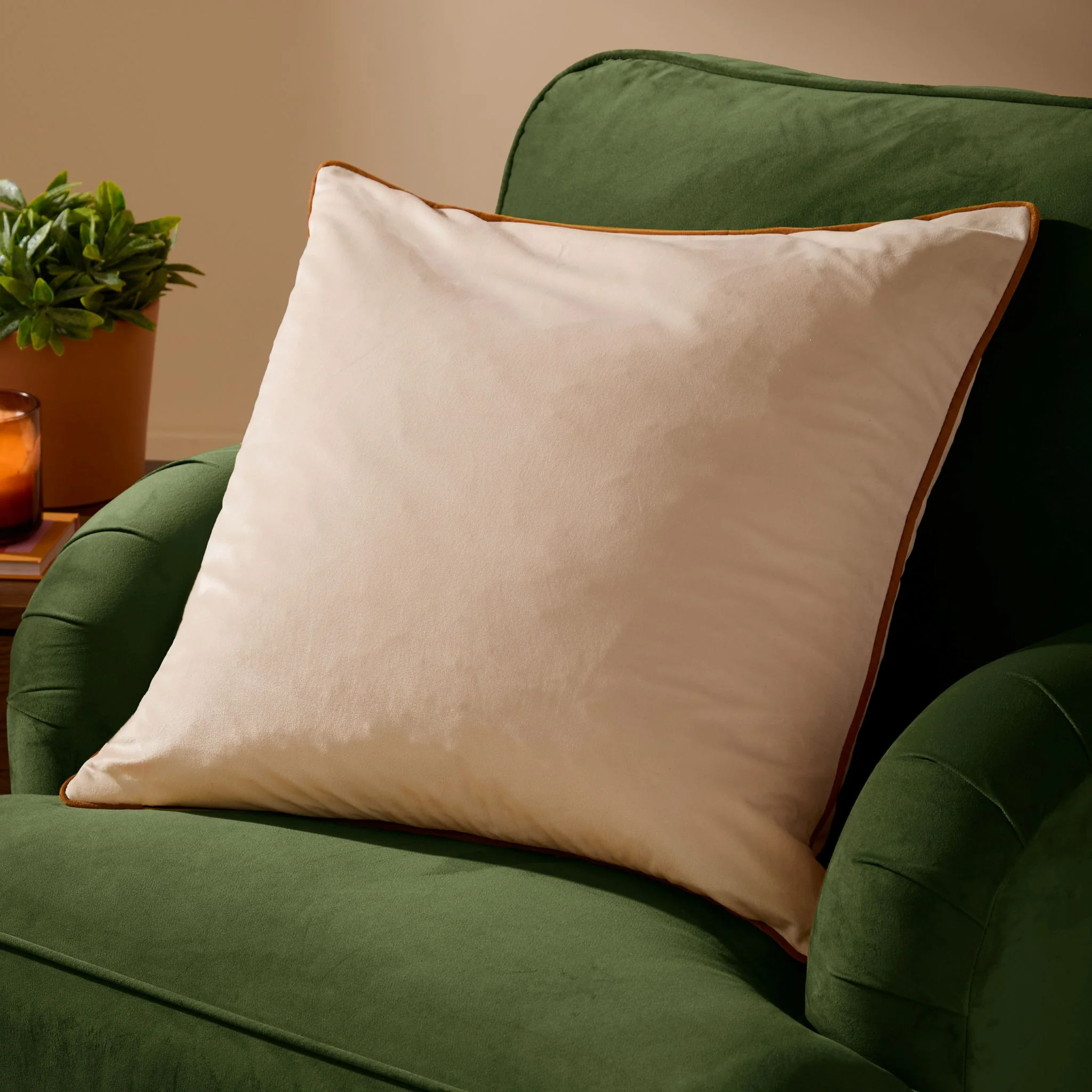 Meridian Ecru & Ginger Cushion - Meridian Ecru & Ginger Cushion 45CM