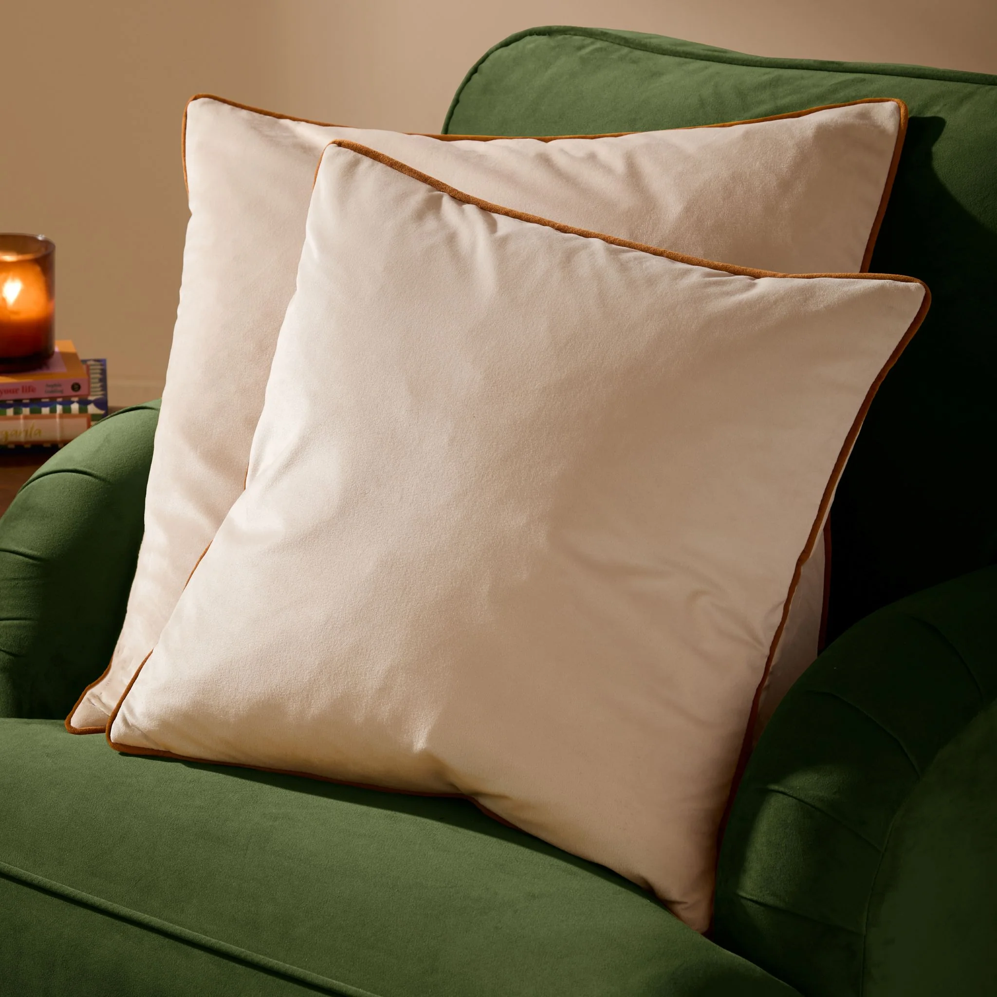 Meridian Ecru & Ginger Cushion - Meridian Ecru & Ginger Cushion 45CM - Image 2