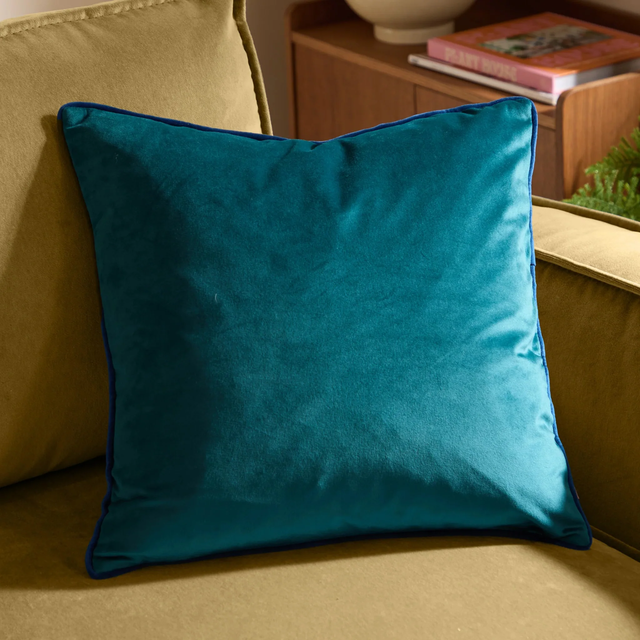Meridian Green And Blue Square Cushion - Meridian 45CM Cushion Teal & Navy