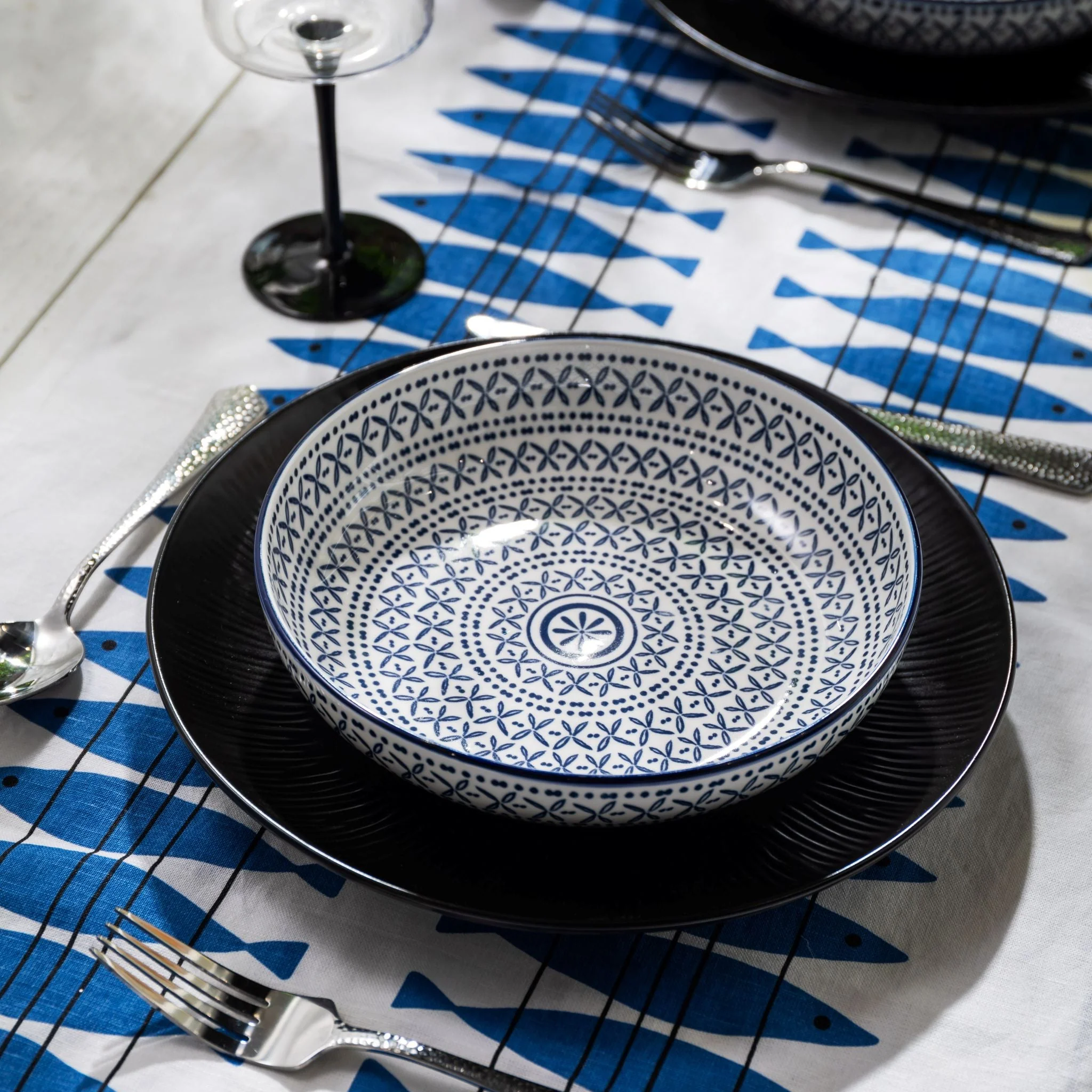 Mikasa Blue Meditterranean Bowl - Mikasa Blue Meditterranean Bowl 21CM