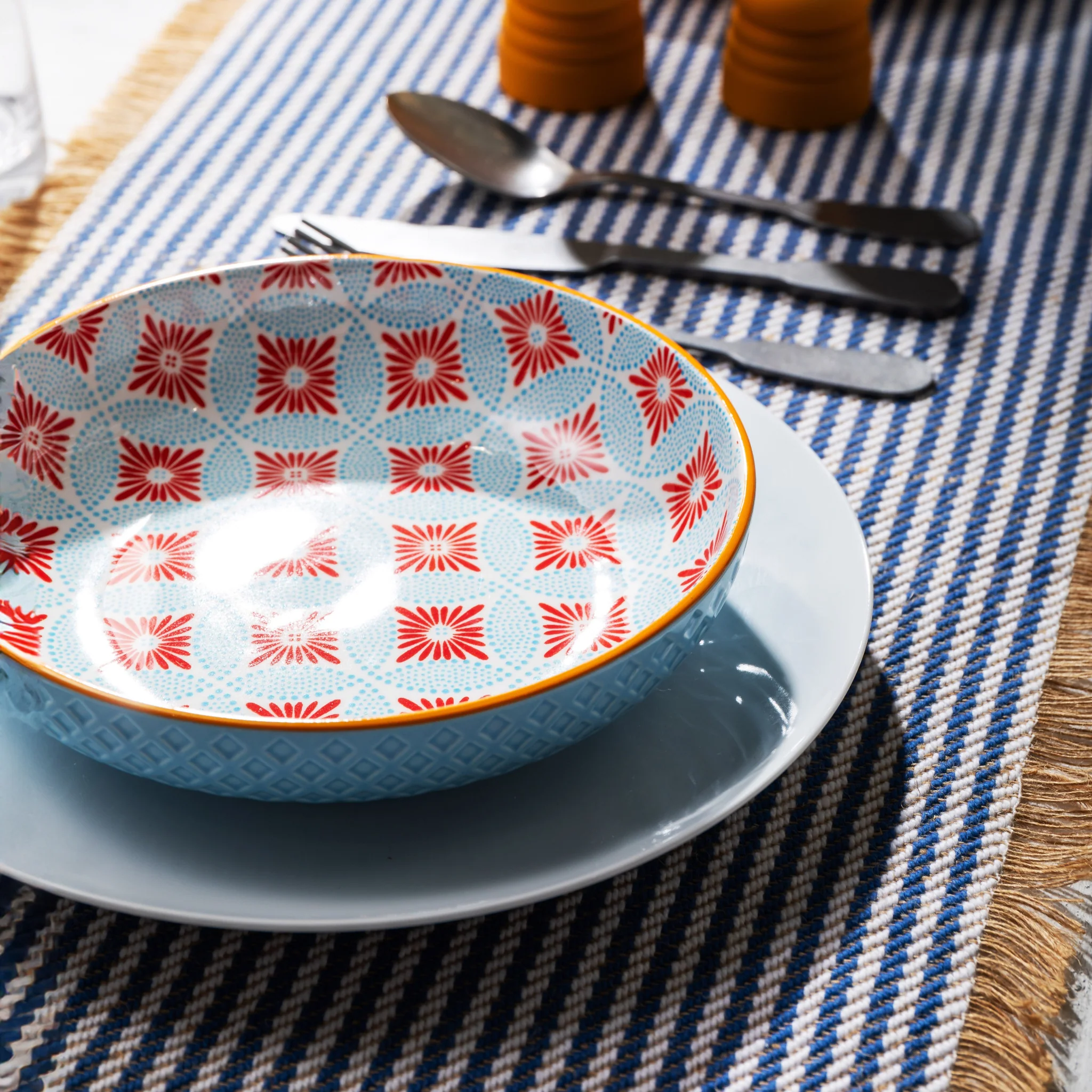 Mikasa Blue Mosaic Bowl - Mikasa Blue Mosaic Bowl 21CM - Image 2