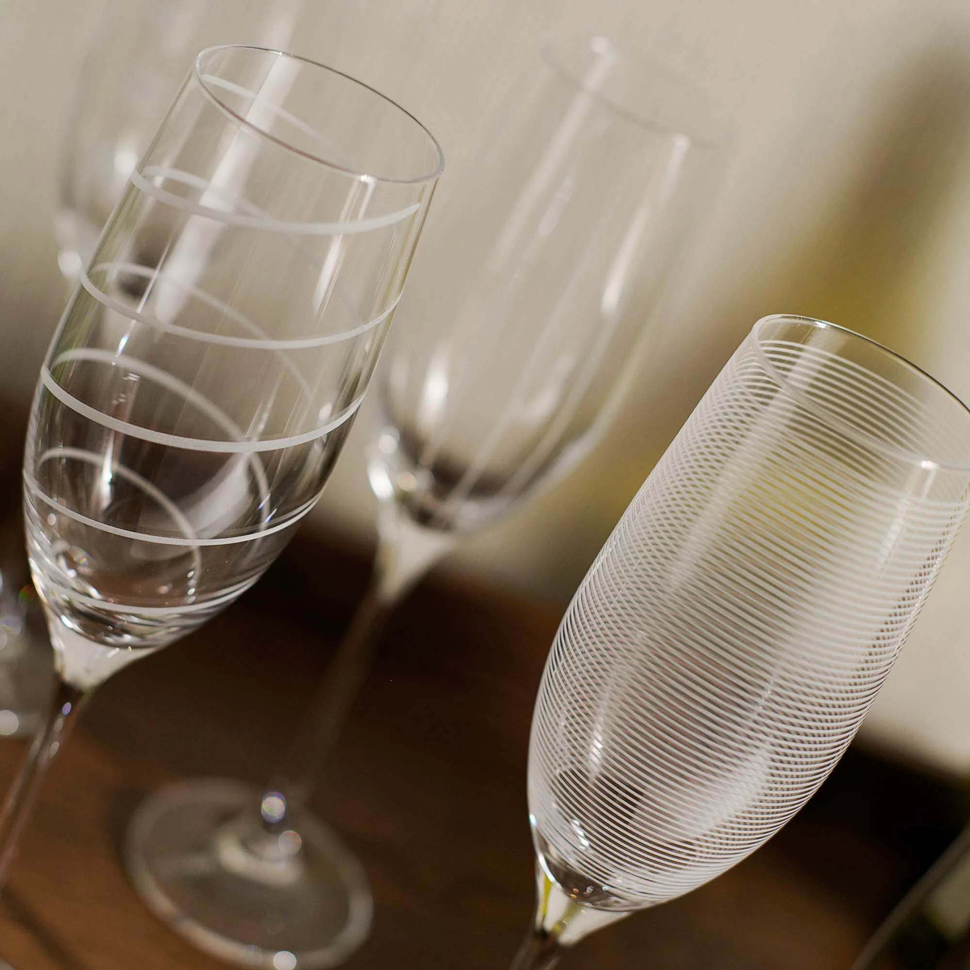 Mikasa Cheers Set of 4 Flute Glasses - DISC Mikasa Cheers Flute Glasses Set 4 - Image 3