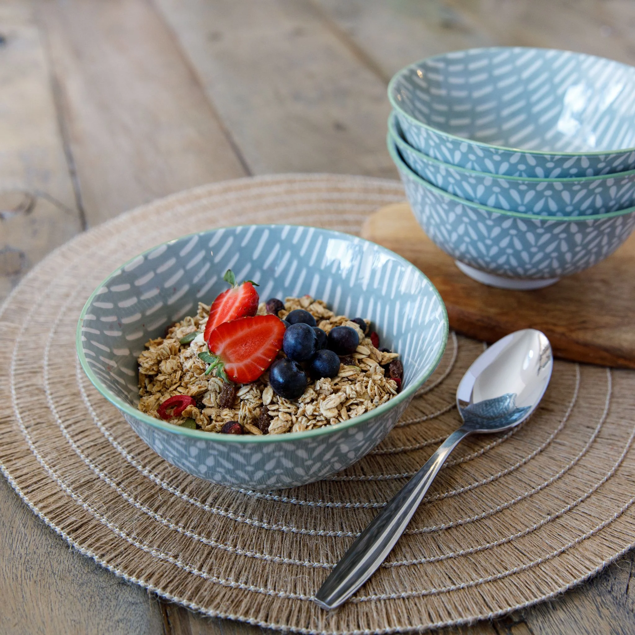 Mikasa Grey Tile Bowl - Mikasa Grey Tile Bowl 15.7CM