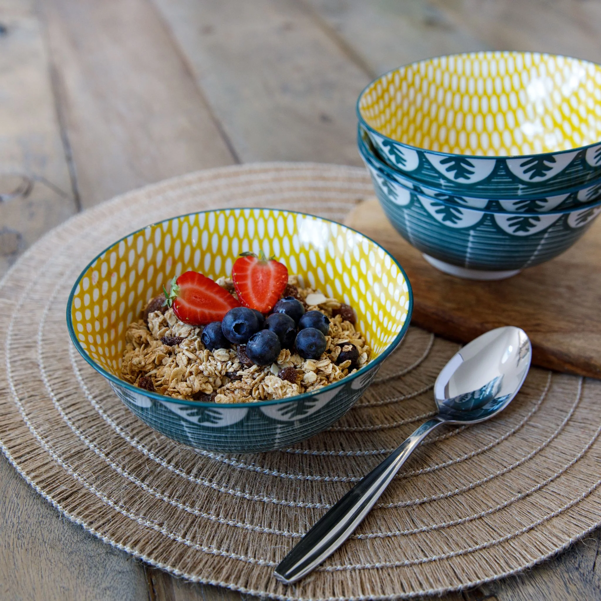 Mikasa Leafy Green Bowl - Mikasa Leafy Green Bowl 15.7CM