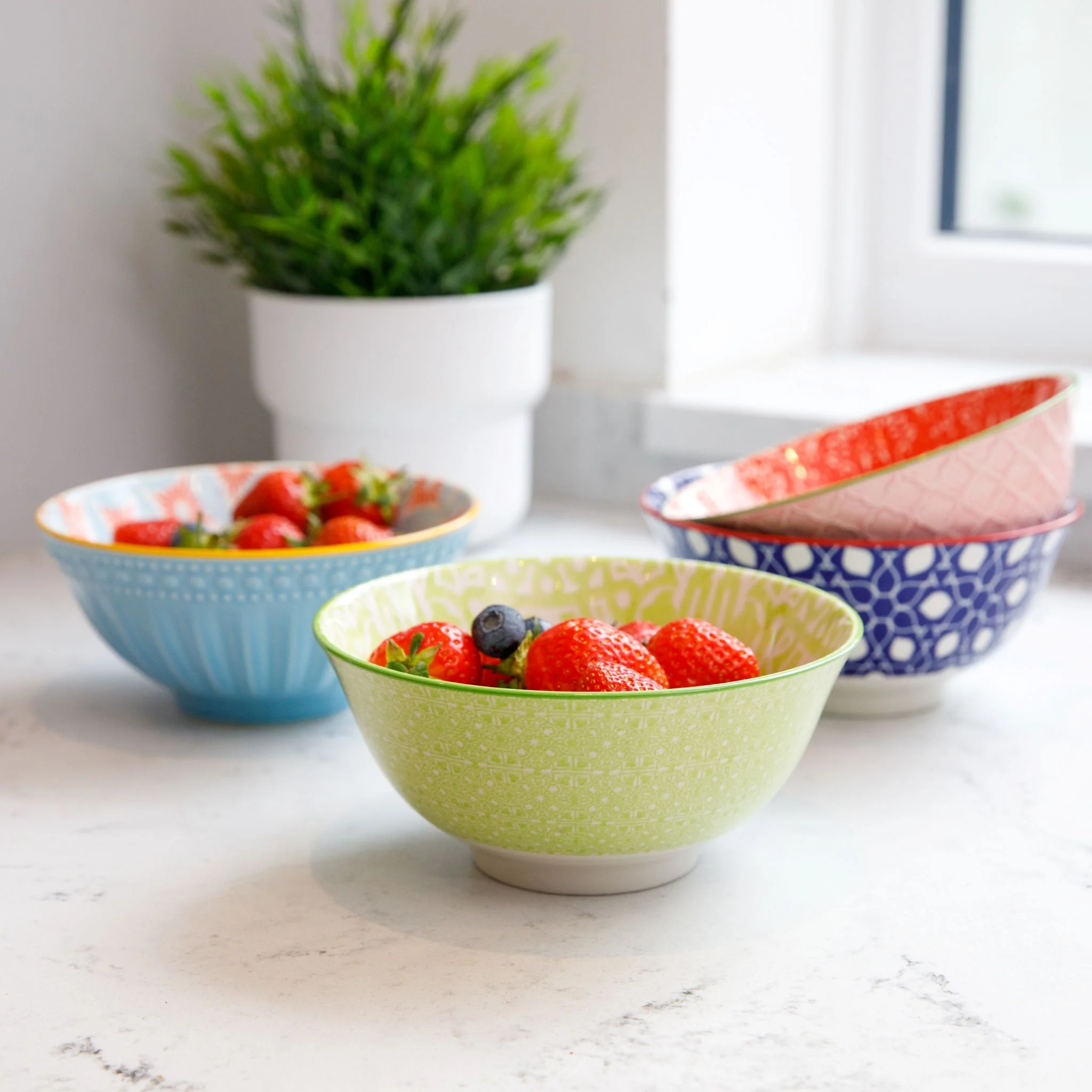 Mikasa Moroccan Style Green Bowl - Mikasa Lime Hues Bowl 15.7CM - Image 3