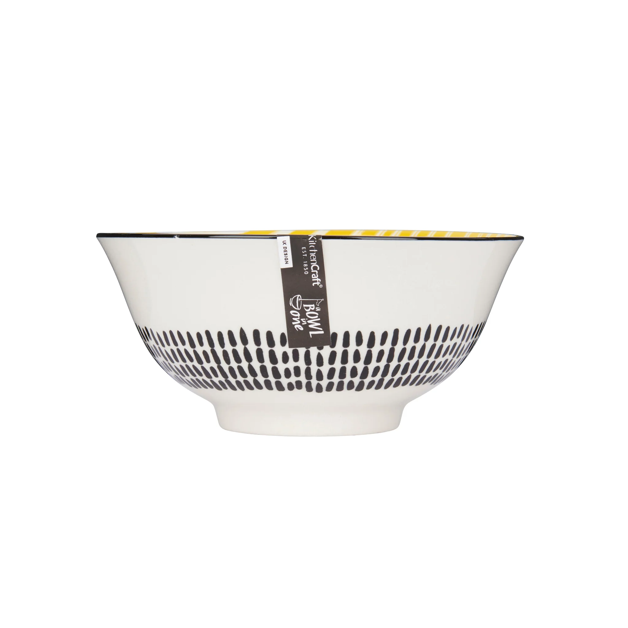 Mikasa Yellow Stripe Bowl - Mikasa Yellow Stripe Bowl 15.7CM - Image 2