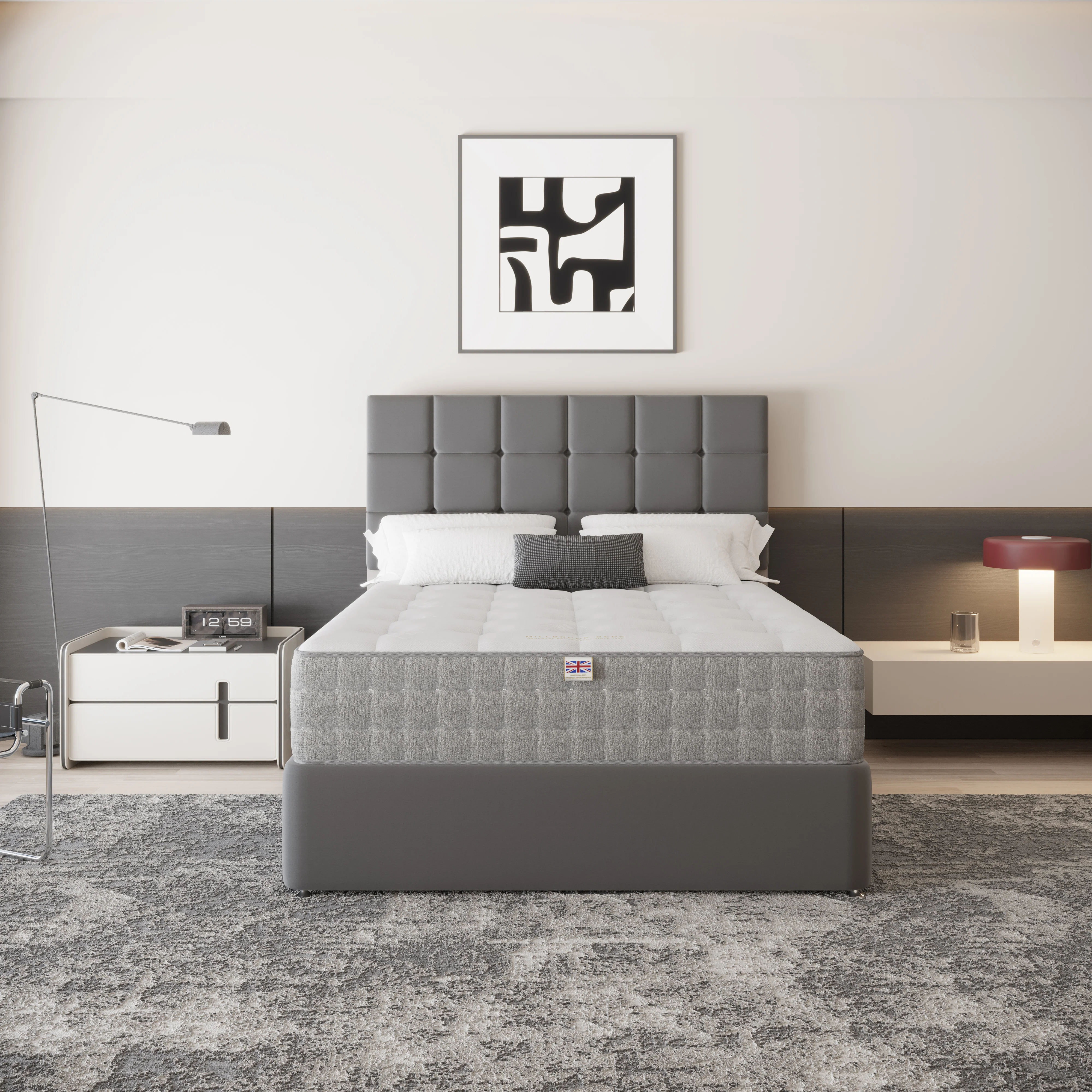 Millbrook Elaris 4000 Divan Bed Set - P/T Divan Set 90 x 190cm - Single
